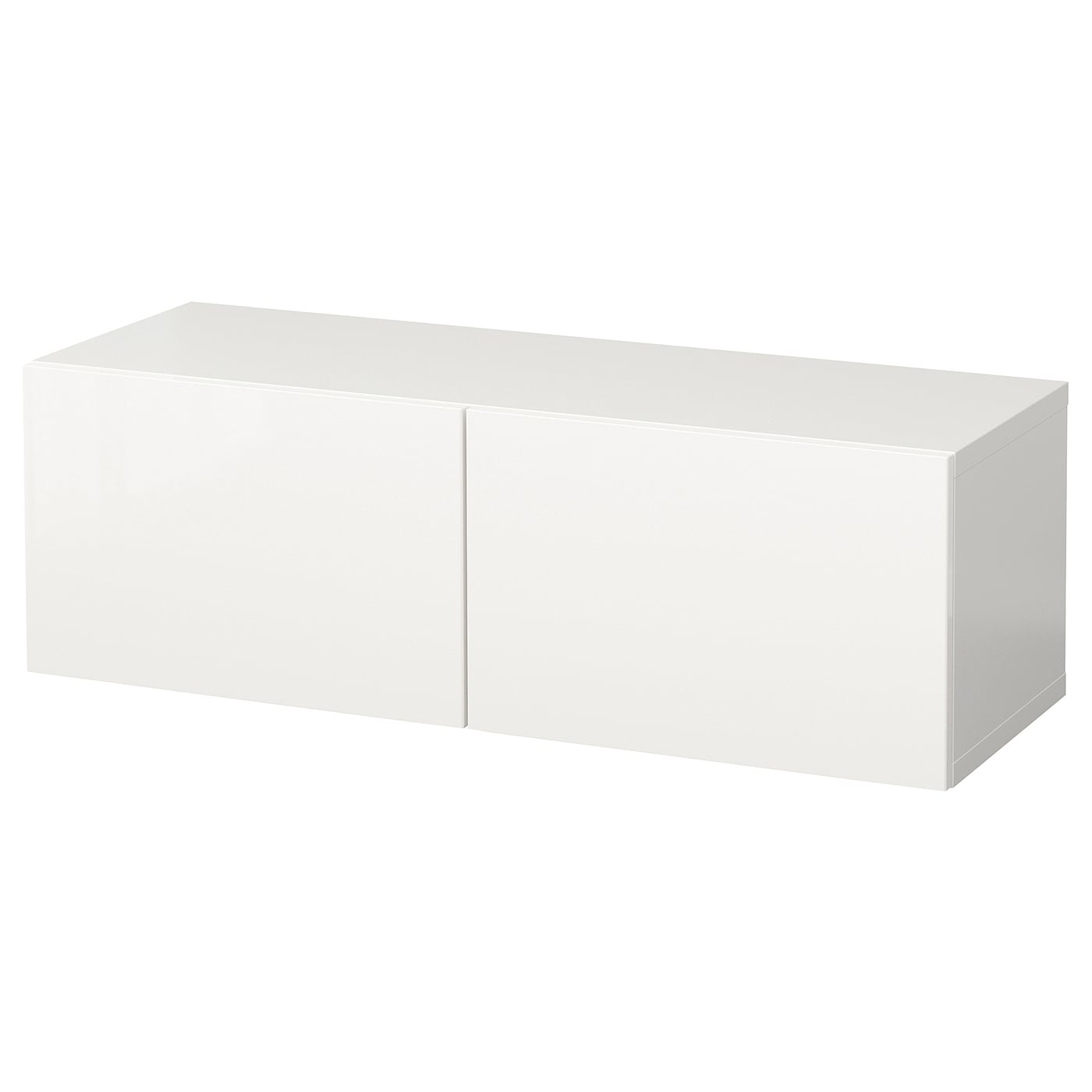 IKEA BESTÅ kombinacja szafek ściennych, biały/Selsviken biały, 120x42x38 cm