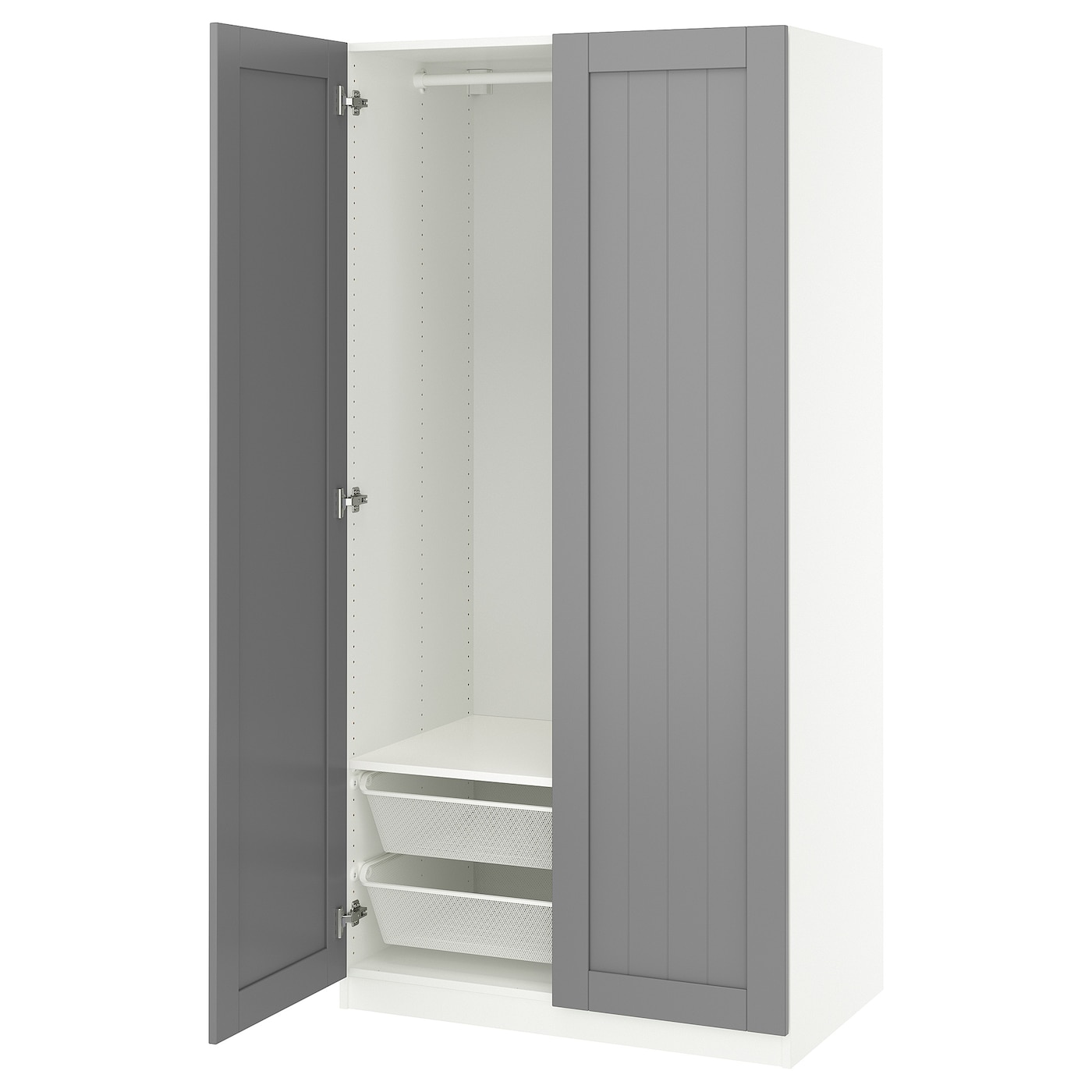 IKEA PAX / GULLABERG kombinacja szafy, biały/szary, 100x60x201 cm