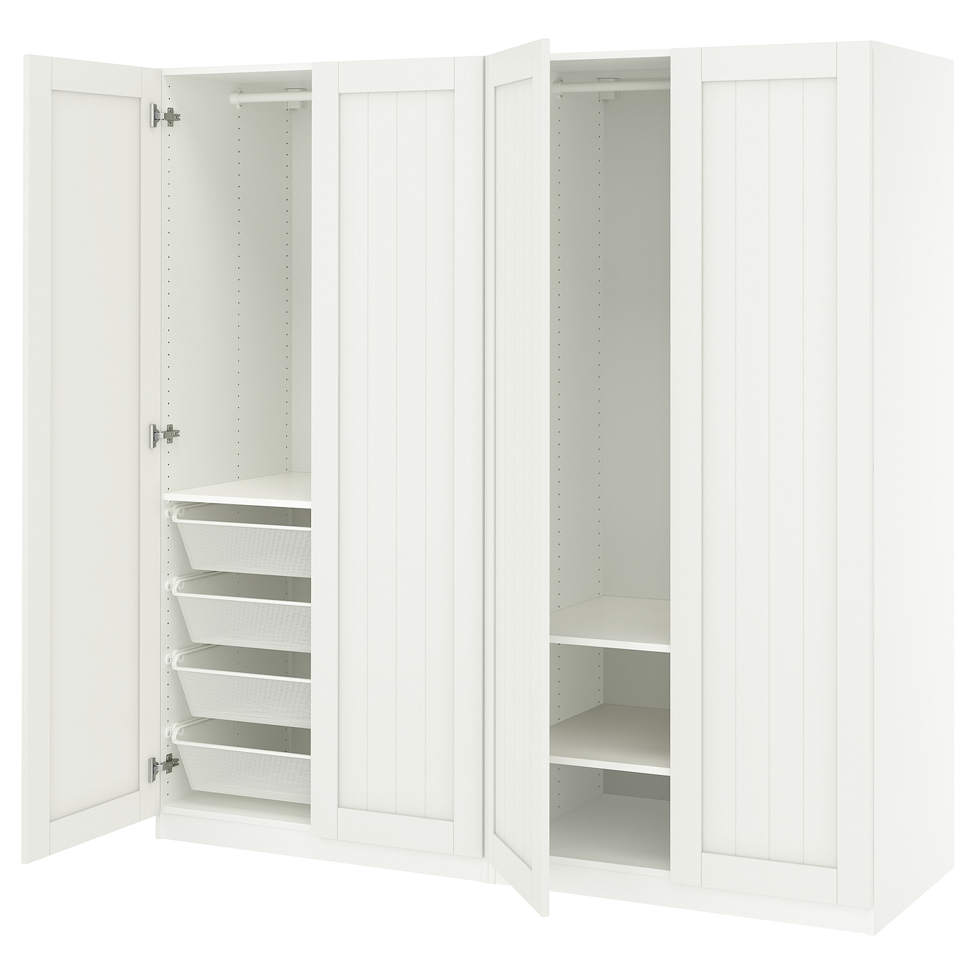 IKEA PAX / GULLABERG kombinacja szafy, biały/biały, 200x60x201 cm