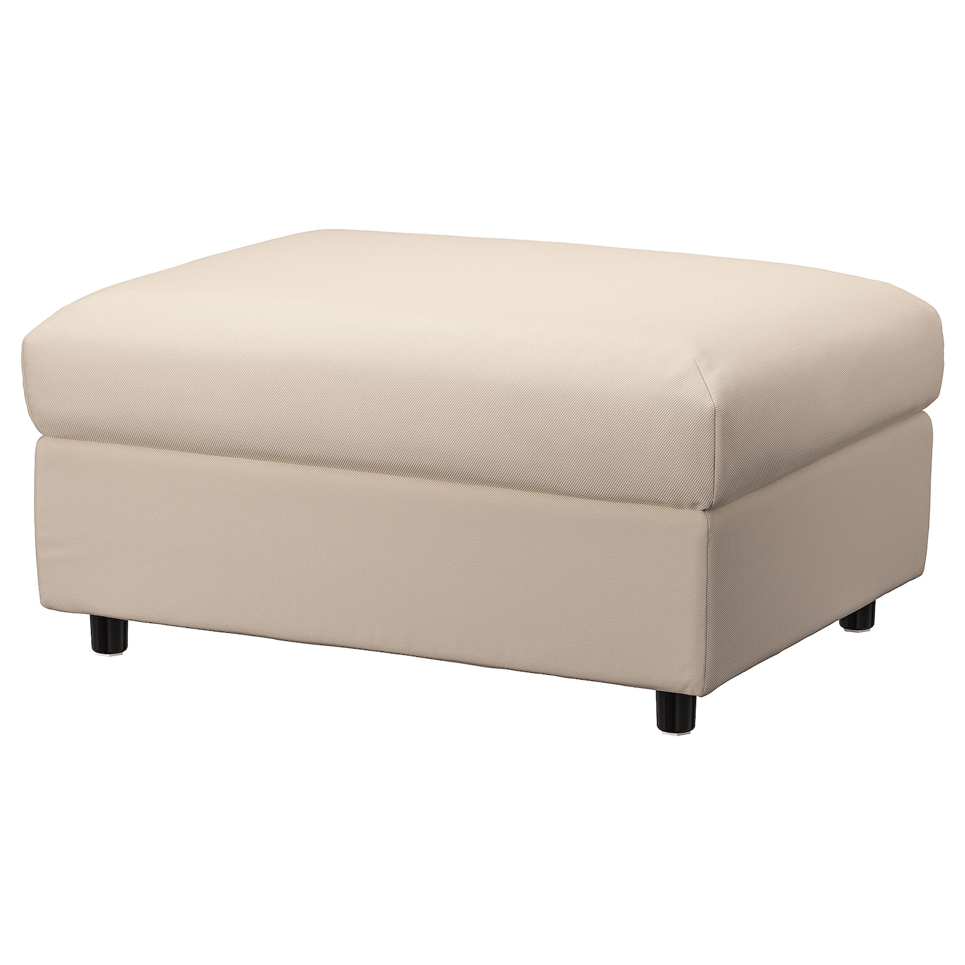 IKEA VIMLE podnóżek ze schowkiem, Hallarp beżowy, Wysokość pod meblem: 6 cm