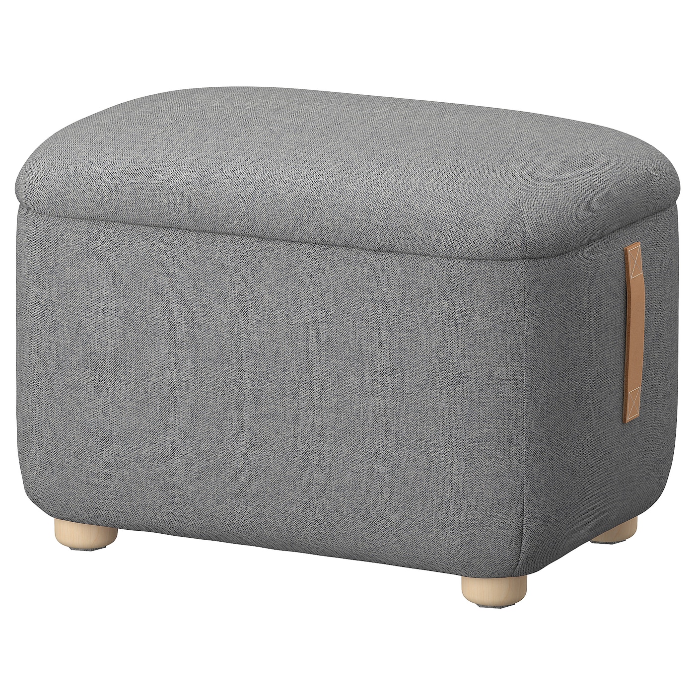 IKEA OSKARSHAMN podnóżek ze schowkiem, Tibbleby beżowy/szary, Wysokość pod meblem: 3 cm