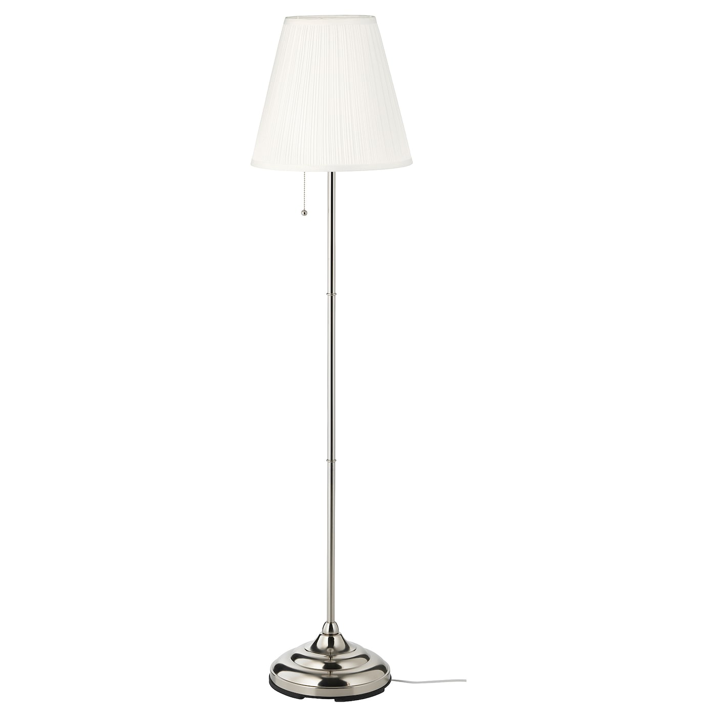 IKEA ÅRSTID lampa podłogowa, niklowano/biały, Maks.: 100 Wat