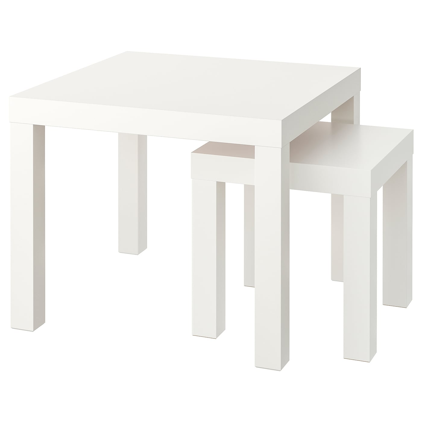 IKEA LACK zestaw stolików, 2 szt, biały, Wysokość 1: 45 cm