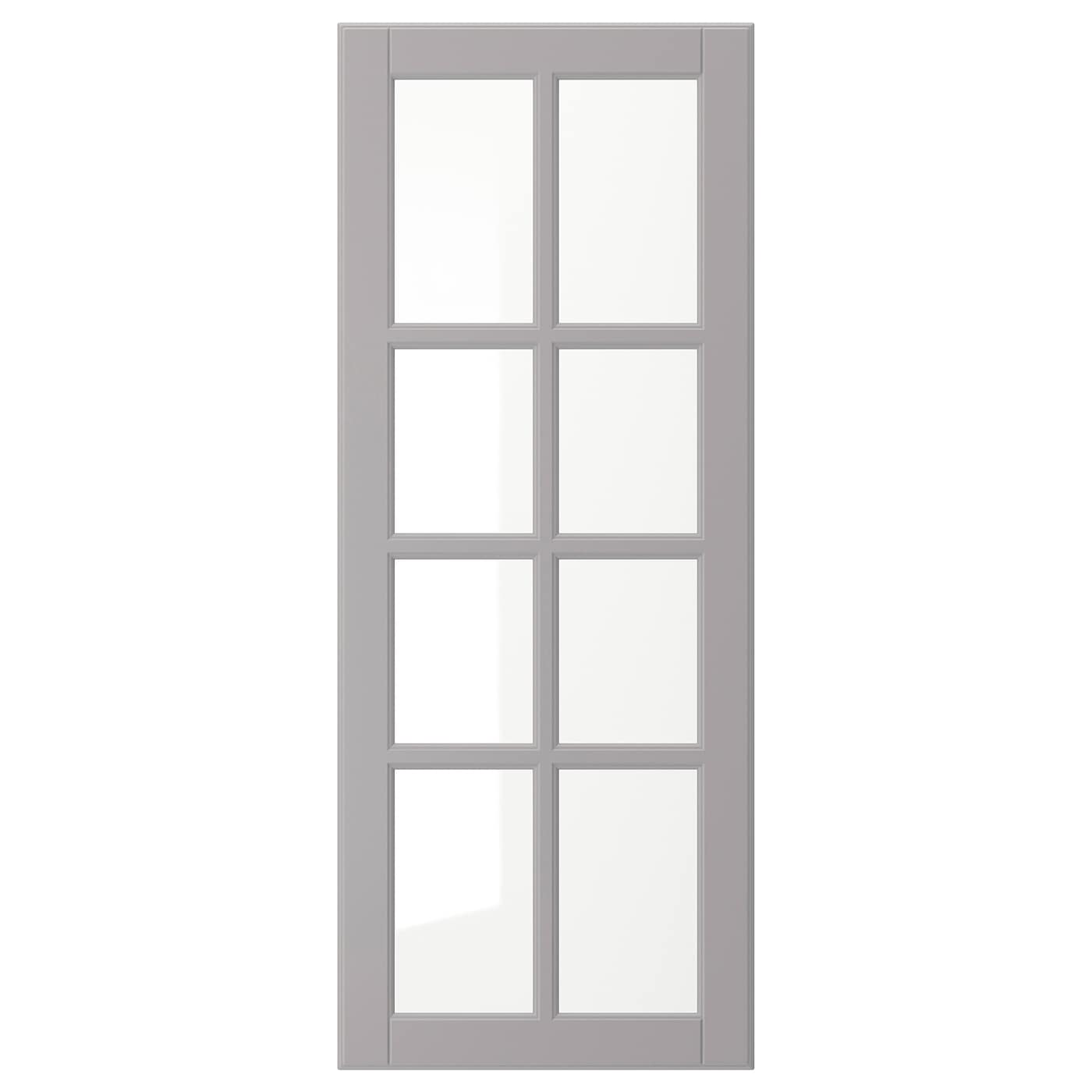 IKEA BODBYN drzwi szklane, szary, 40x100 cm