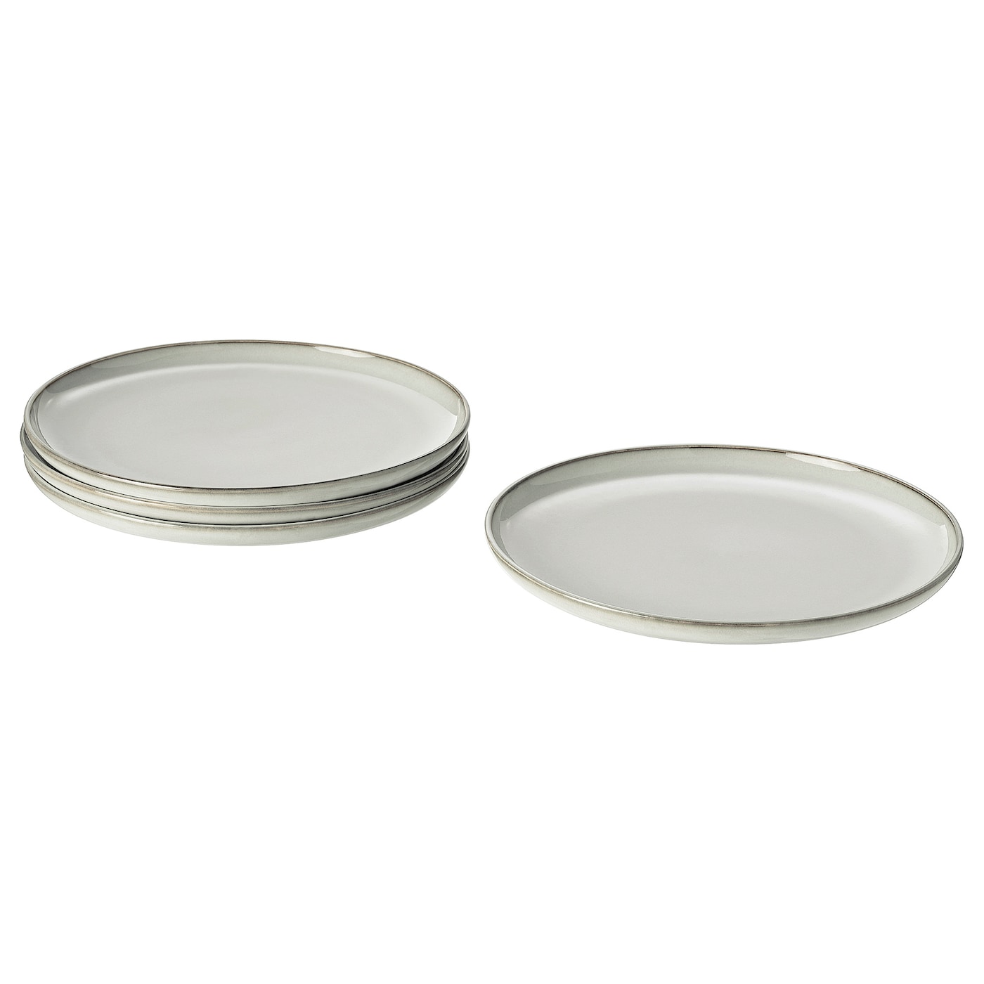 IKEA GLADELIG talerz, szary, 25 cm
