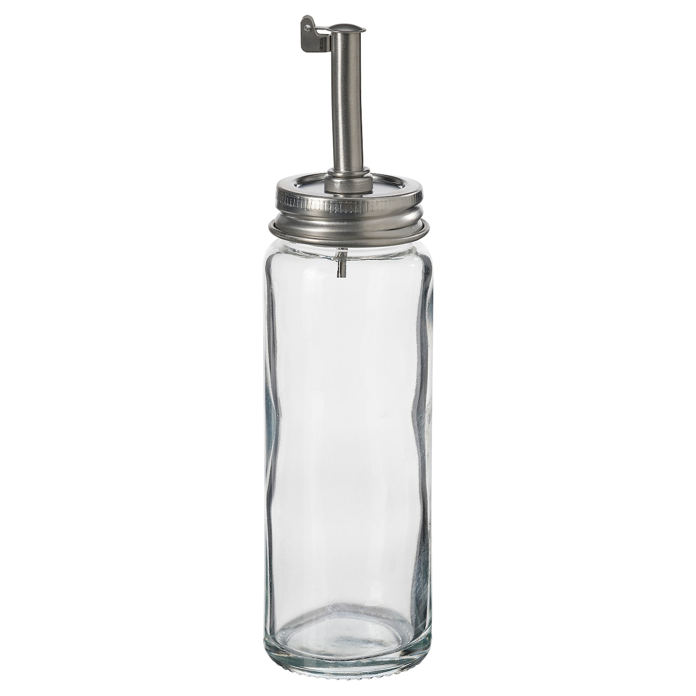 IKEA CITRONHAJ butelka na ocet/oliwę, szkło bezbarwne/stal nierdz, 16 cm