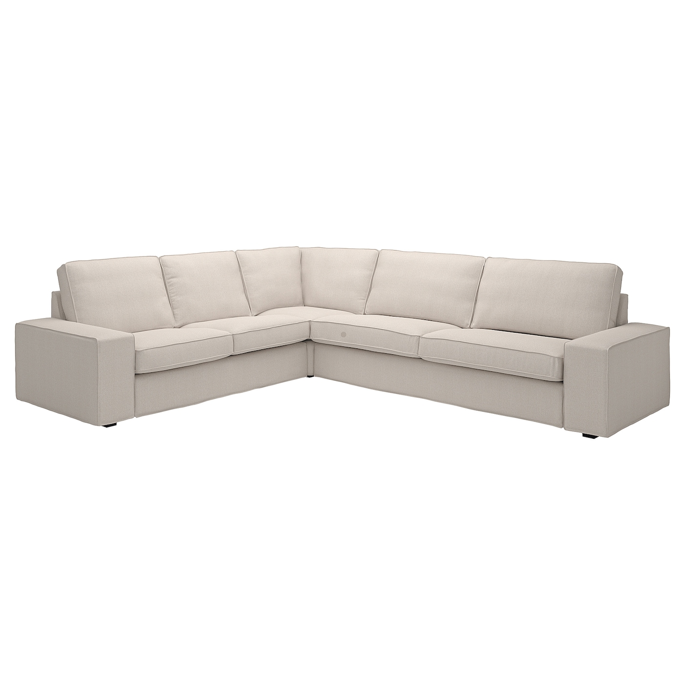 IKEA KIVIK sofa narożna 5-osobowa, Tresund jasnobeżowy, Głębokość: 95 cm