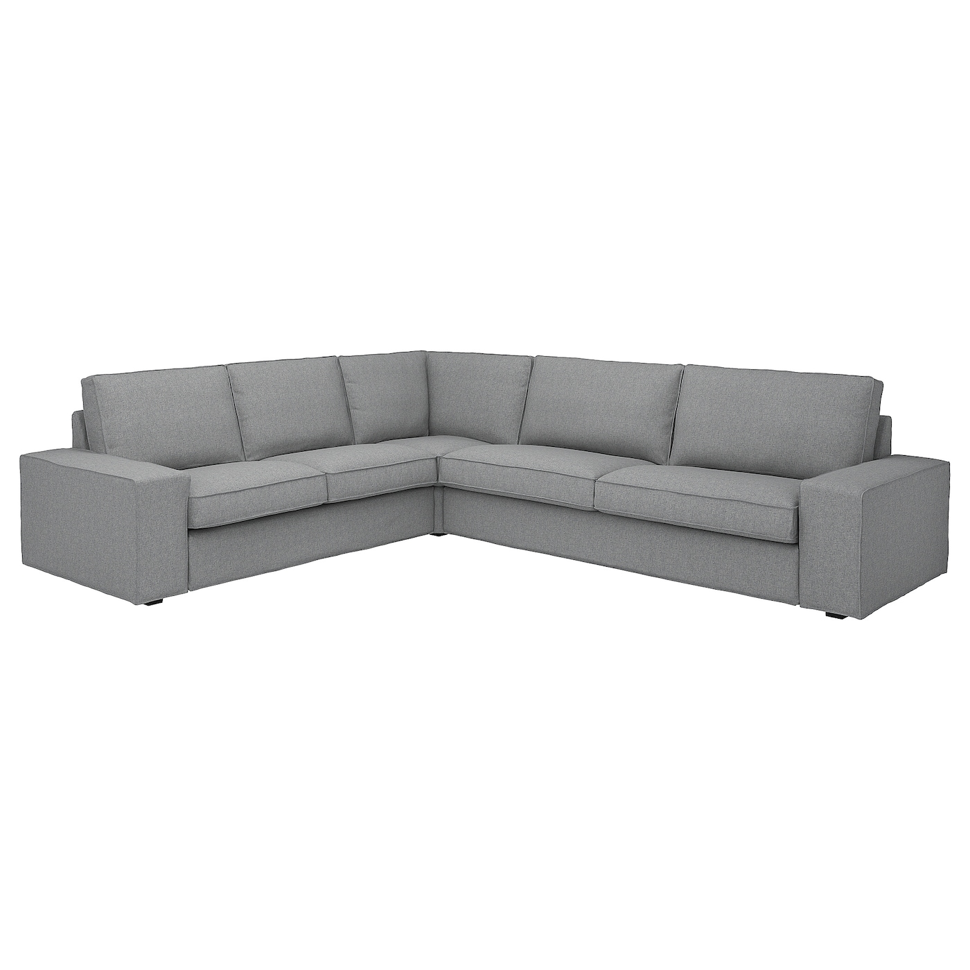 IKEA KIVIK sofa narożna 5-osobowa, Tibbleby beżowy/szary, Głębokość: 95 cm