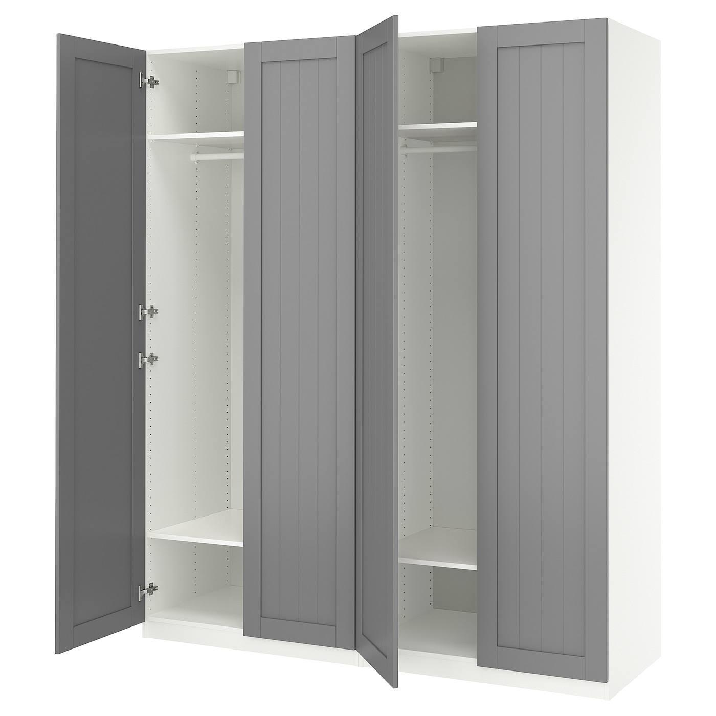 IKEA PAX / GULLABERG kombinacja szafy, biały/szary, 200x60x236 cm