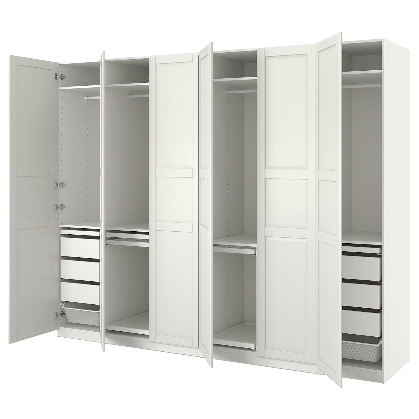 IKEA PAX / TYSSEDAL kombinacja szafy, biały/biały, 300x60x236 cm