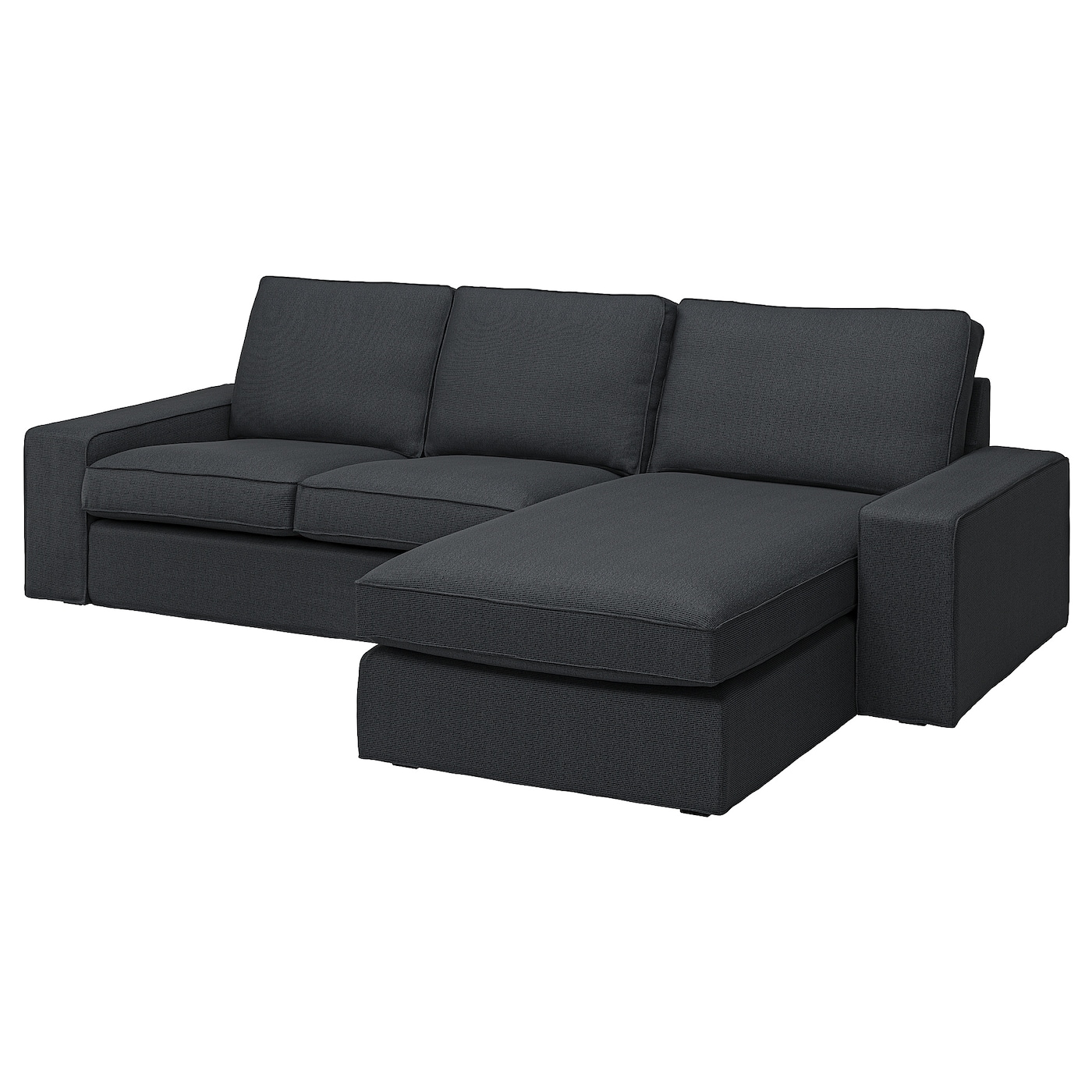 IKEA KIVIK sofa 3-osobowa z szezlongiem, Tresund antracyt, Maksymalna szerokość: 280 cm