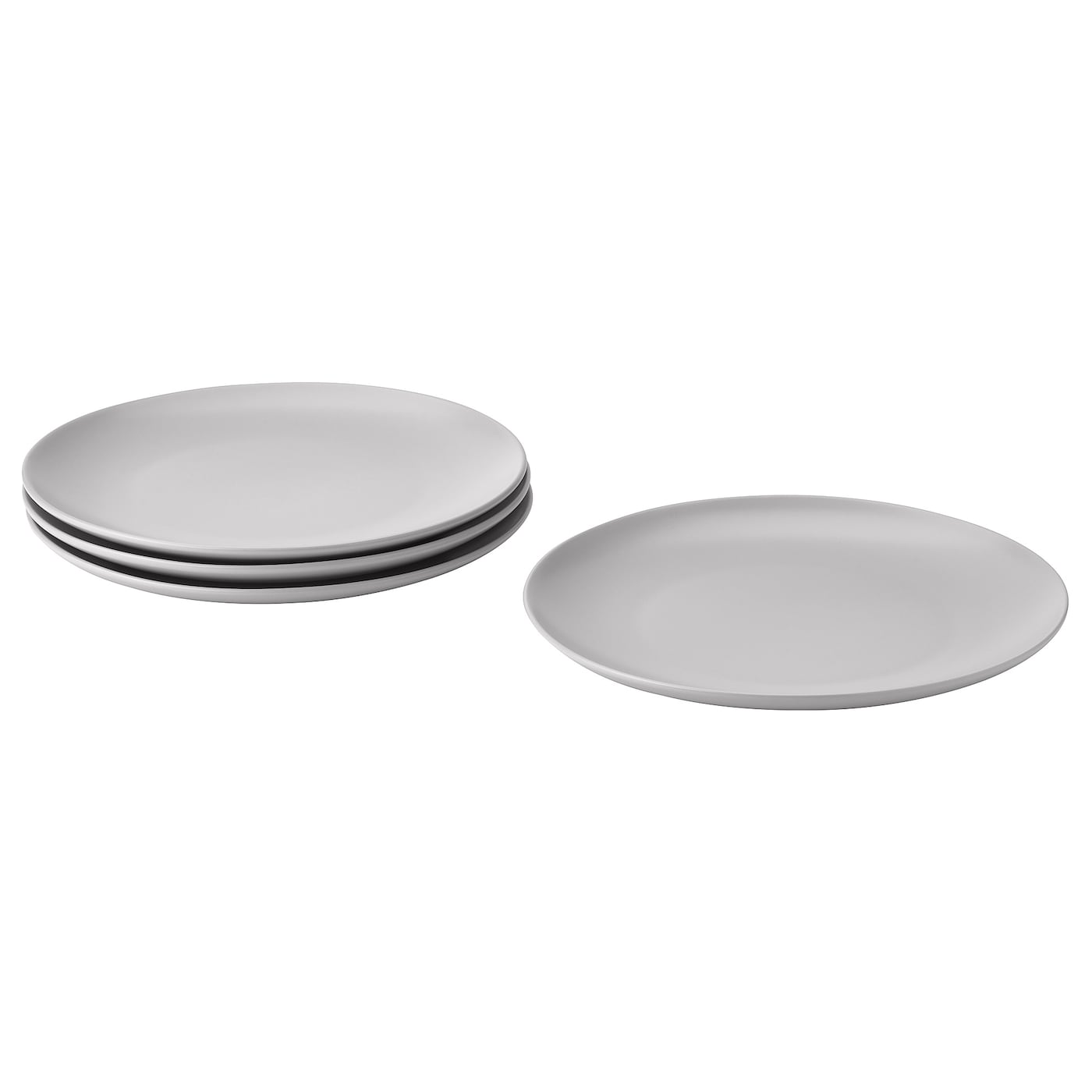 IKEA FÄRGKLAR talerz, Matowy jasnoszary, 26 cm