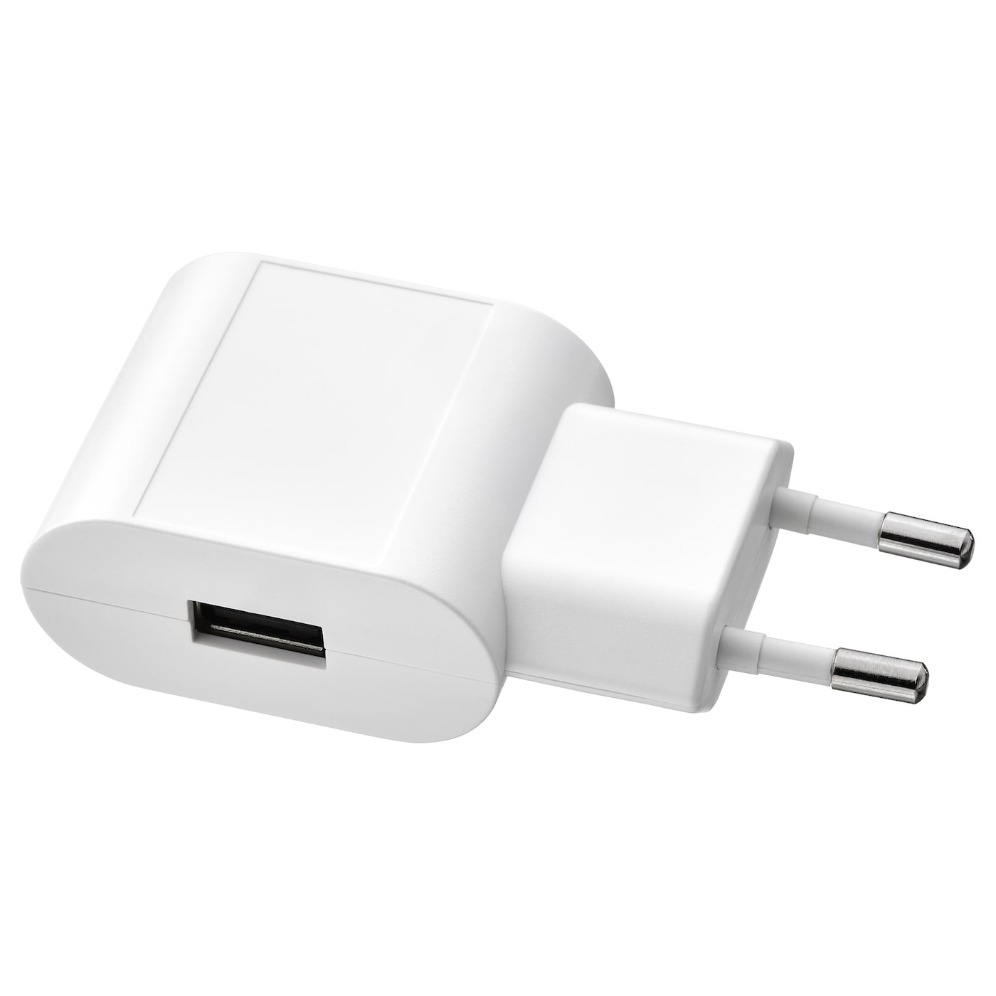 IKEA SMÅHAGEL Ładowarka USB 1 port, biały, Głębokość: 2 cm