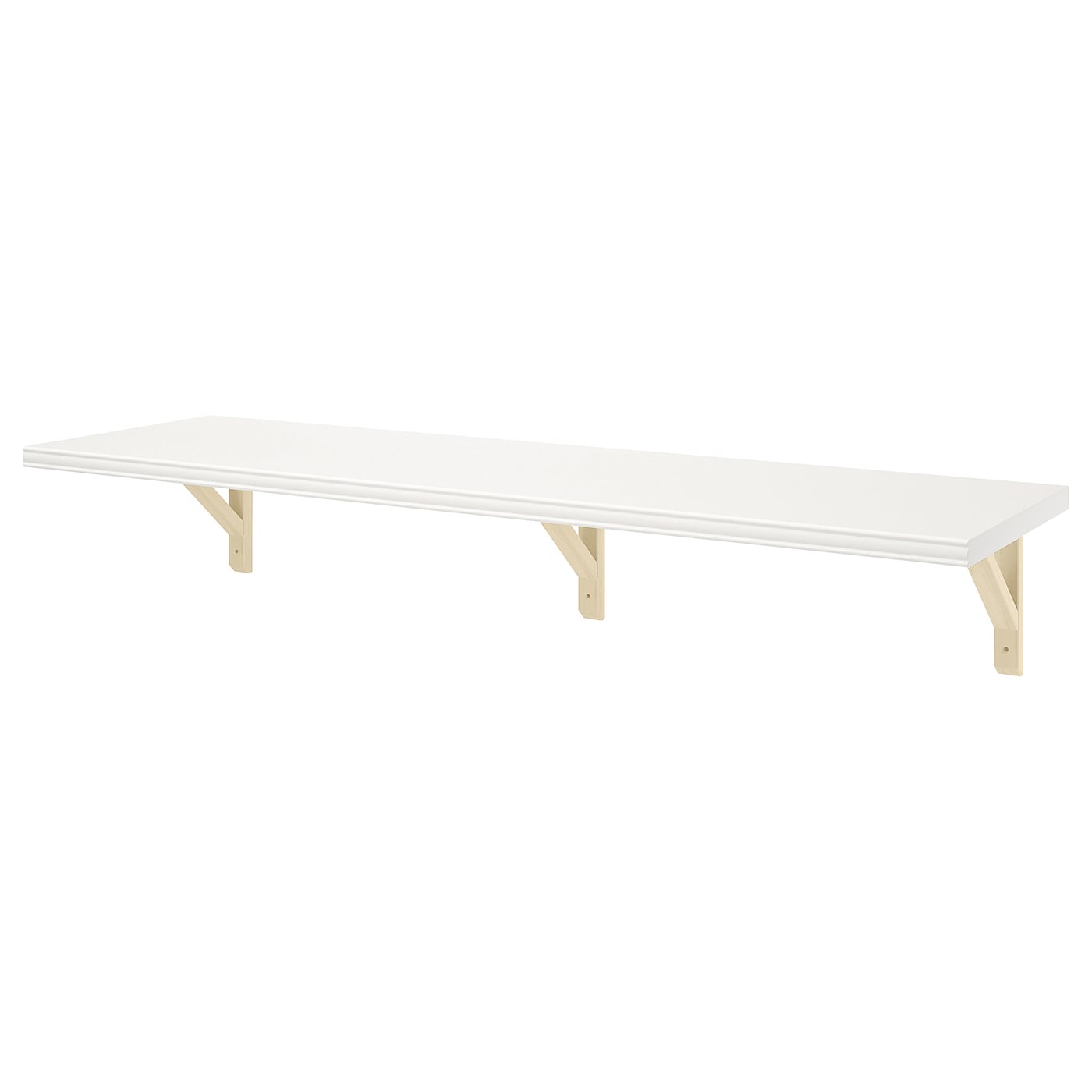 IKEA BERGSHULT / SANDSHULT półka ścienna, biały/osika, 120x30 cm