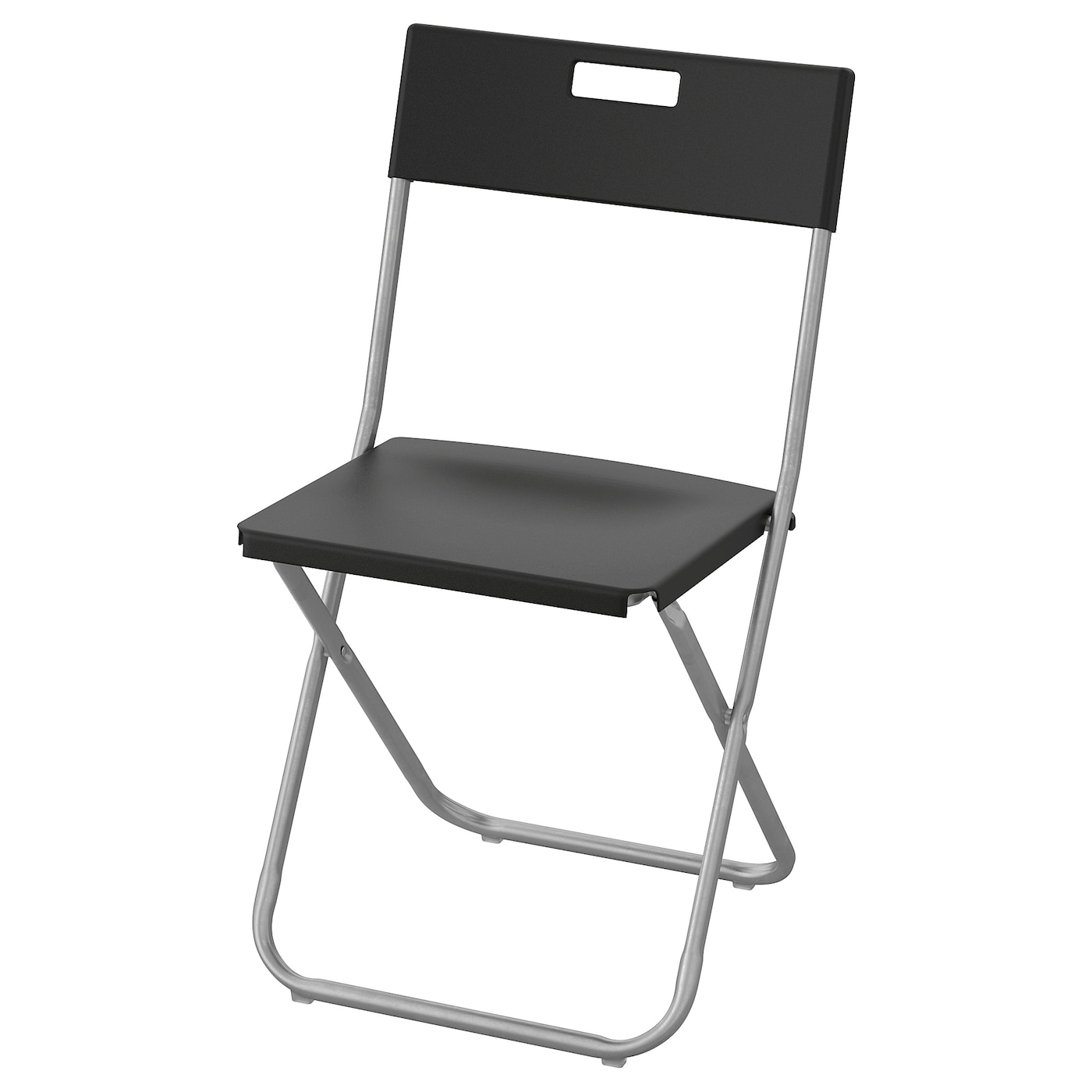 IKEA GUNDE krzesło składane, czarny, Przetestowano dla: 100 kg