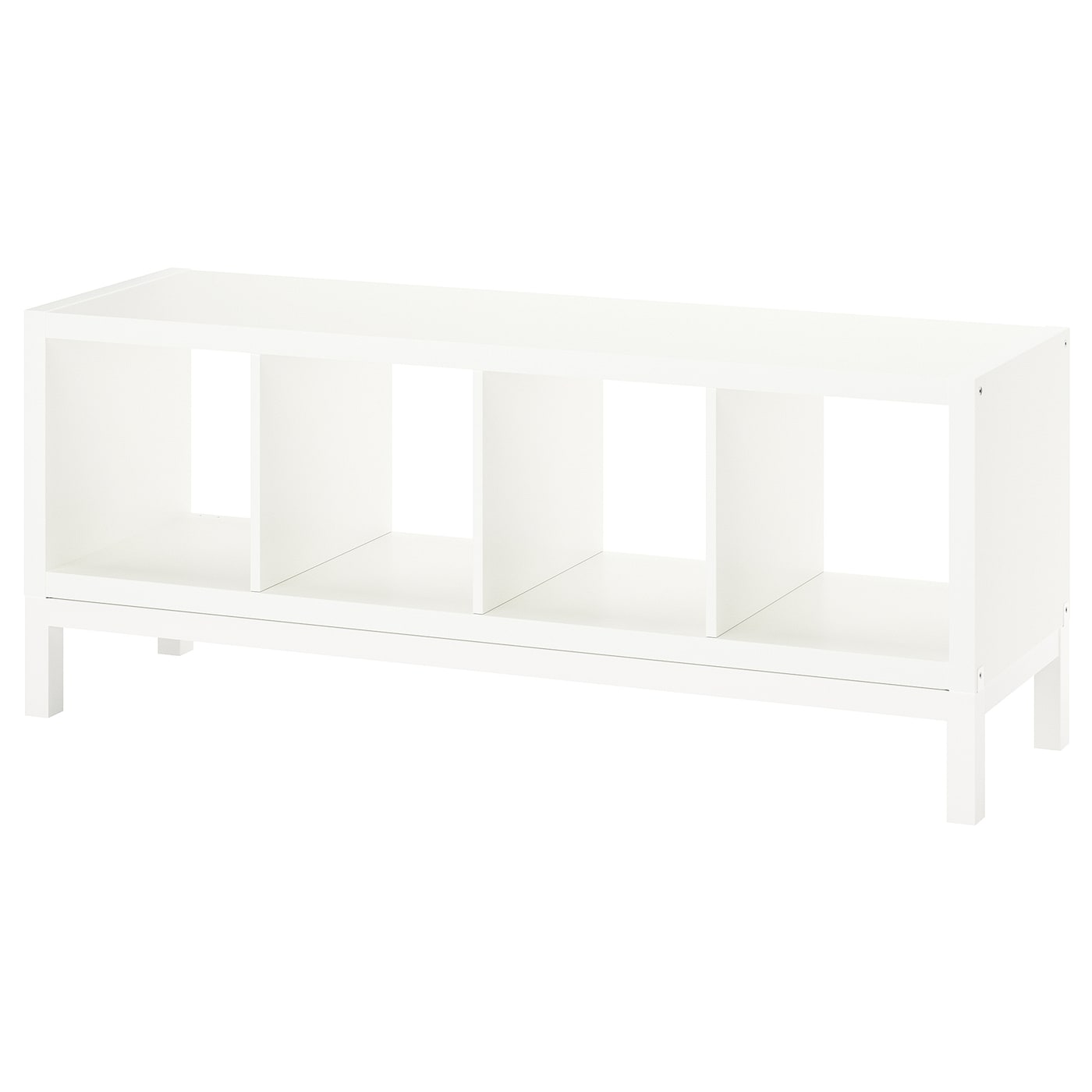 IKEA KALLAX regał z ramą nośną, biały/biały, 147x59 cm