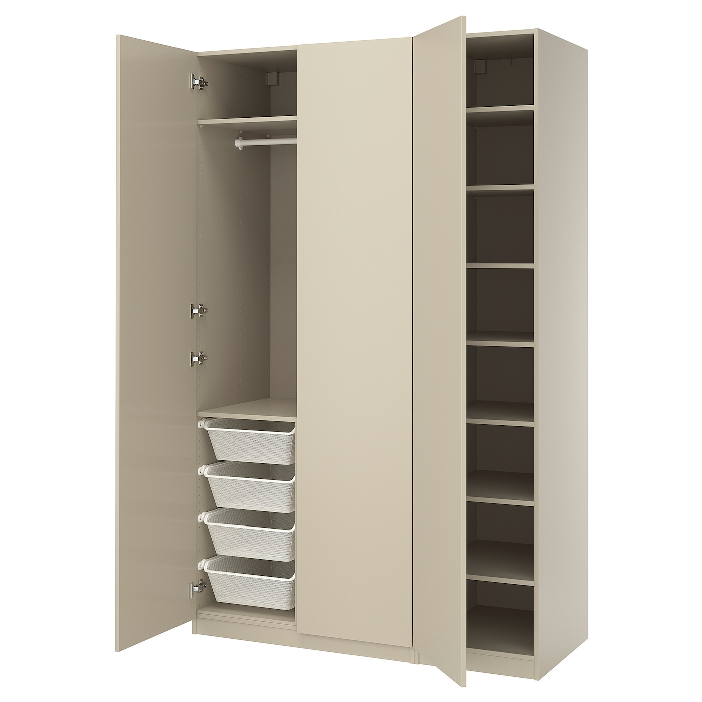 IKEA PAX / FORSAND kombinacja szafy, szarobeżowy/szarobeżowy, 150x60x236 cm