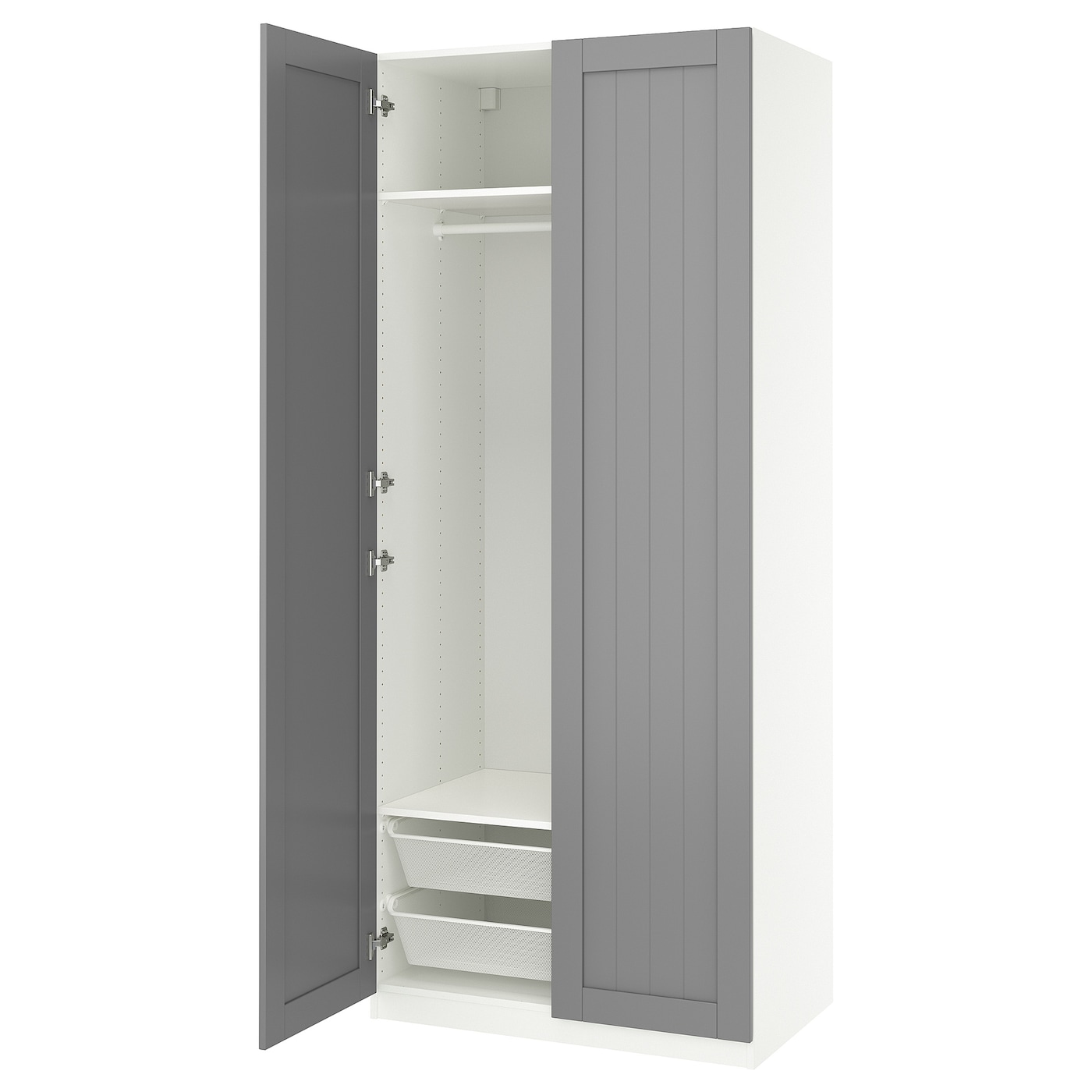 IKEA PAX / GULLABERG kombinacja szafy, biały/szary, 100x60x236 cm