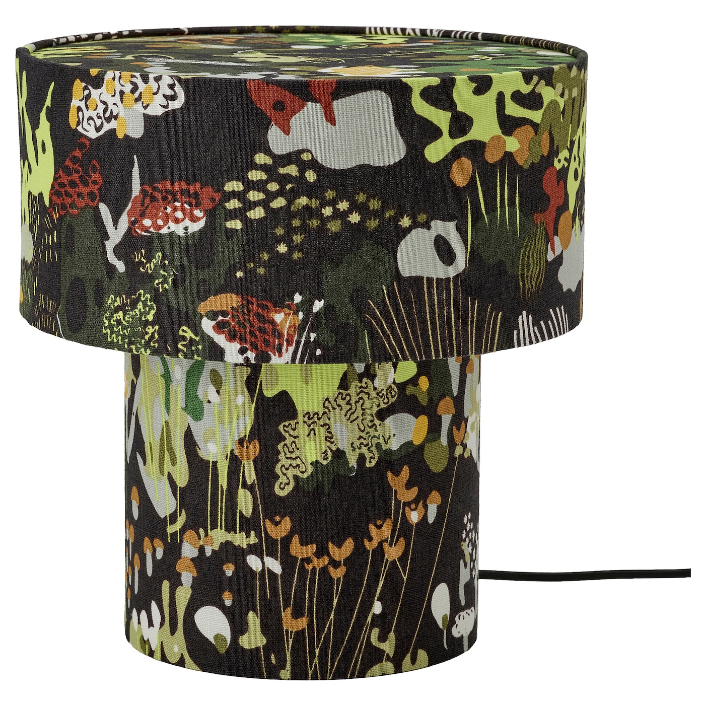 IKEA STOCKHOLM 2025 lampa stołowa, czarny wielobarwny/tkanina, 35 cm