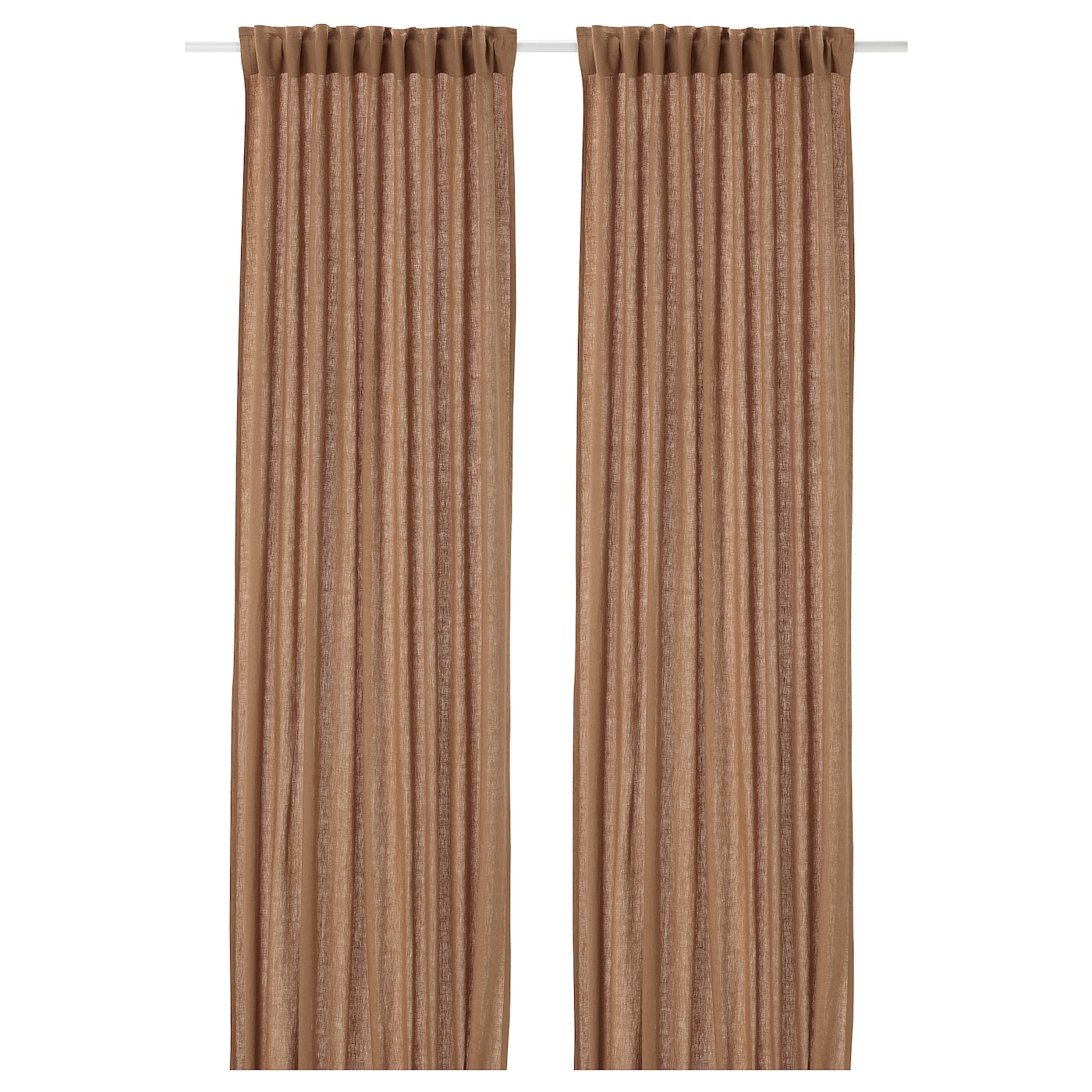 IKEA DYTÅG zasłona, 2 szt, ciemny beż/na taśmie, 145x300 cm