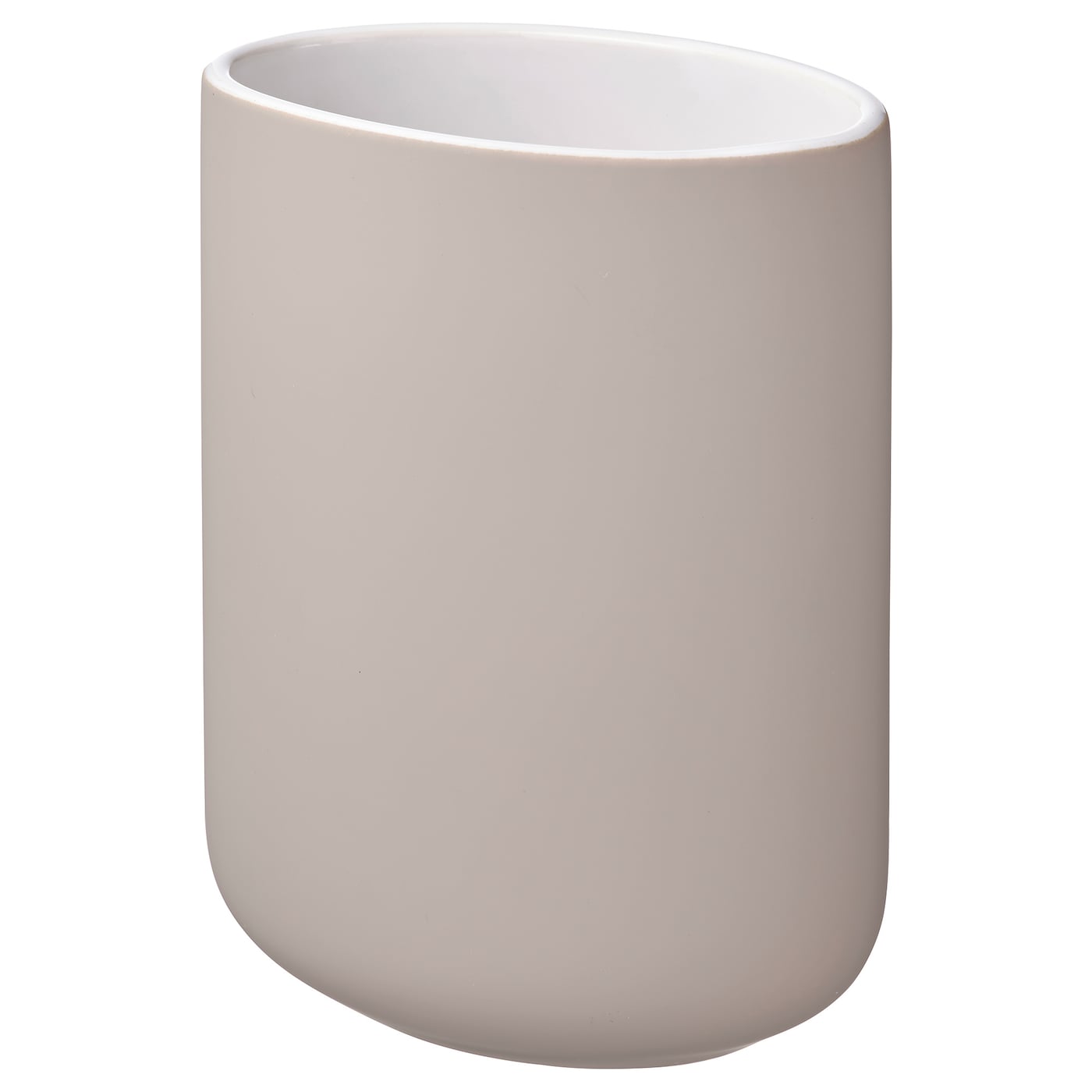IKEA EKOLN kubek na szczoteczki, beżowy, Wysokość: 11 cm