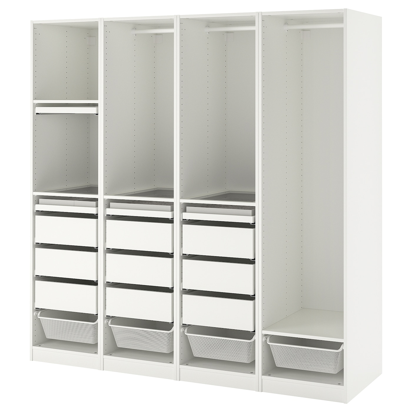 IKEA PAX kombinacja szafy, biały, 200x58x201 cm