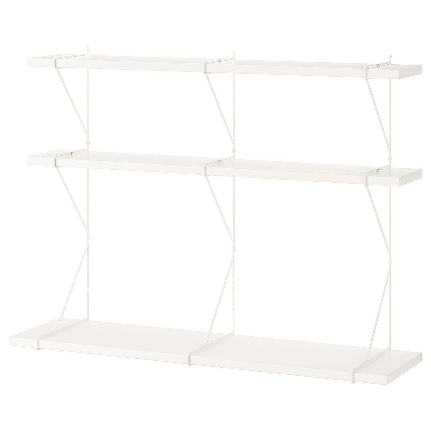 IKEA BERGSHULT / PERSHULT półka ścienna kombinacja, biały/biały, 120x30x91 cm