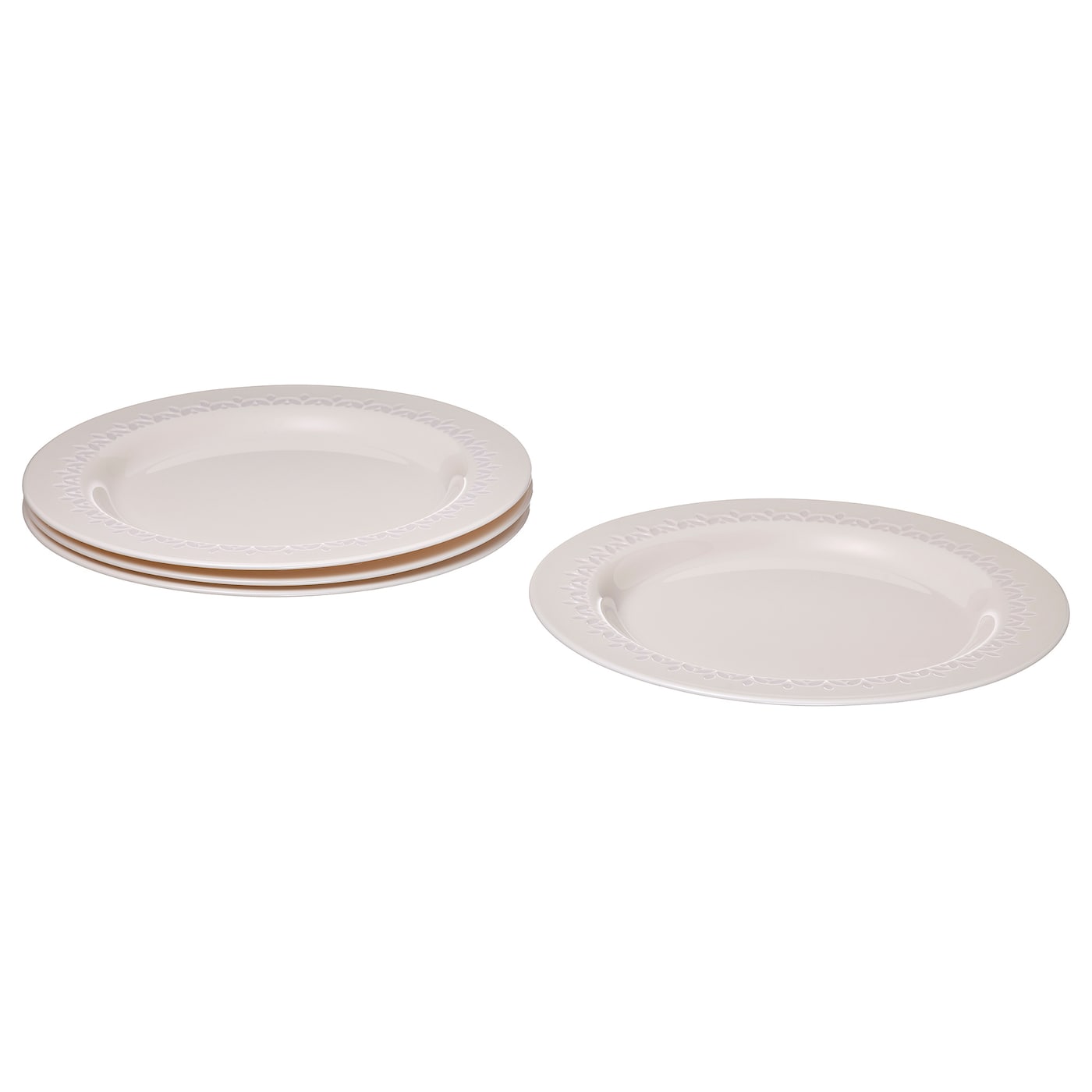 IKEA PARADISISK talerz, kremowy, 26 cm