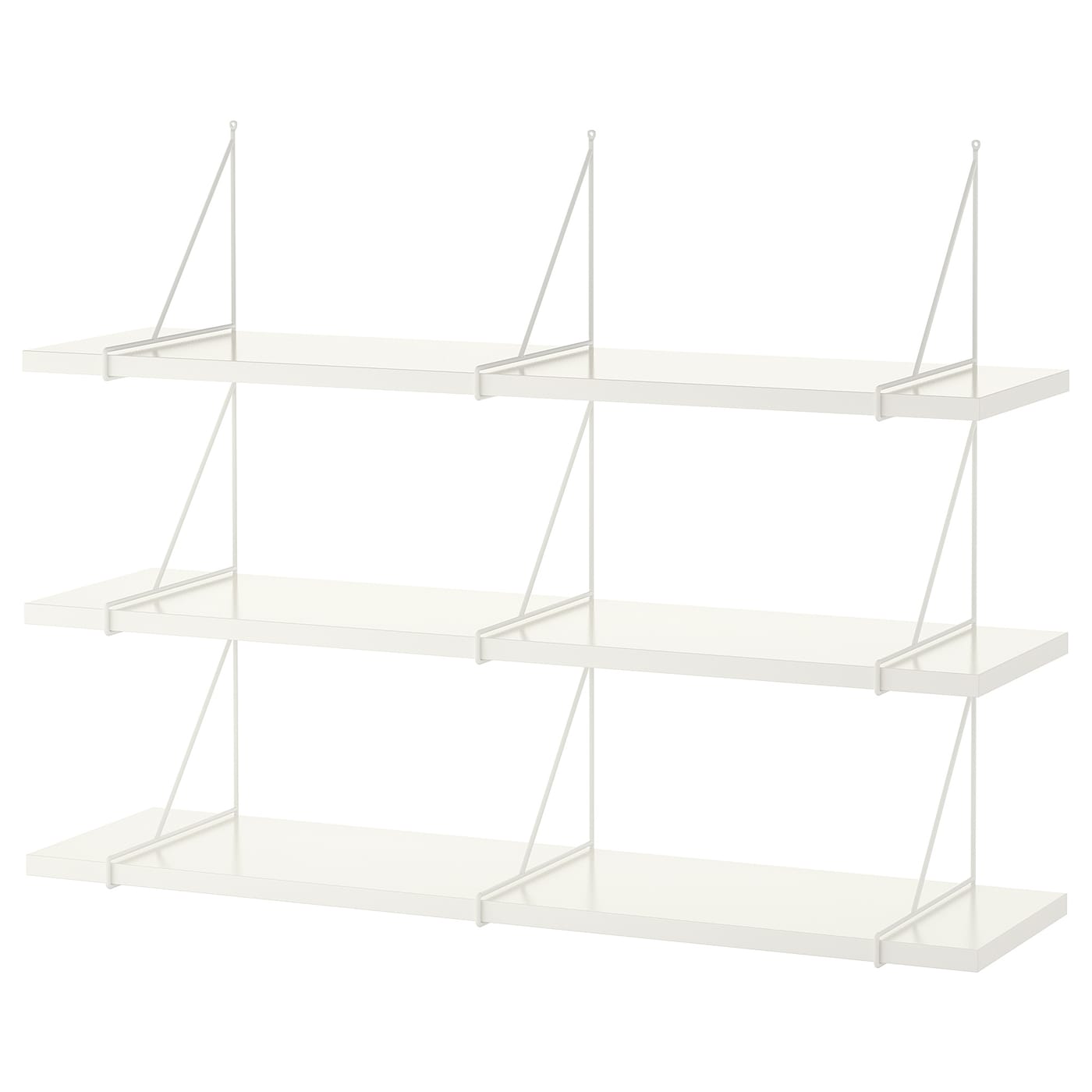 IKEA BERGSHULT / PERSHULT półka ścienna kombinacja, biały/biały, 120x30 cm