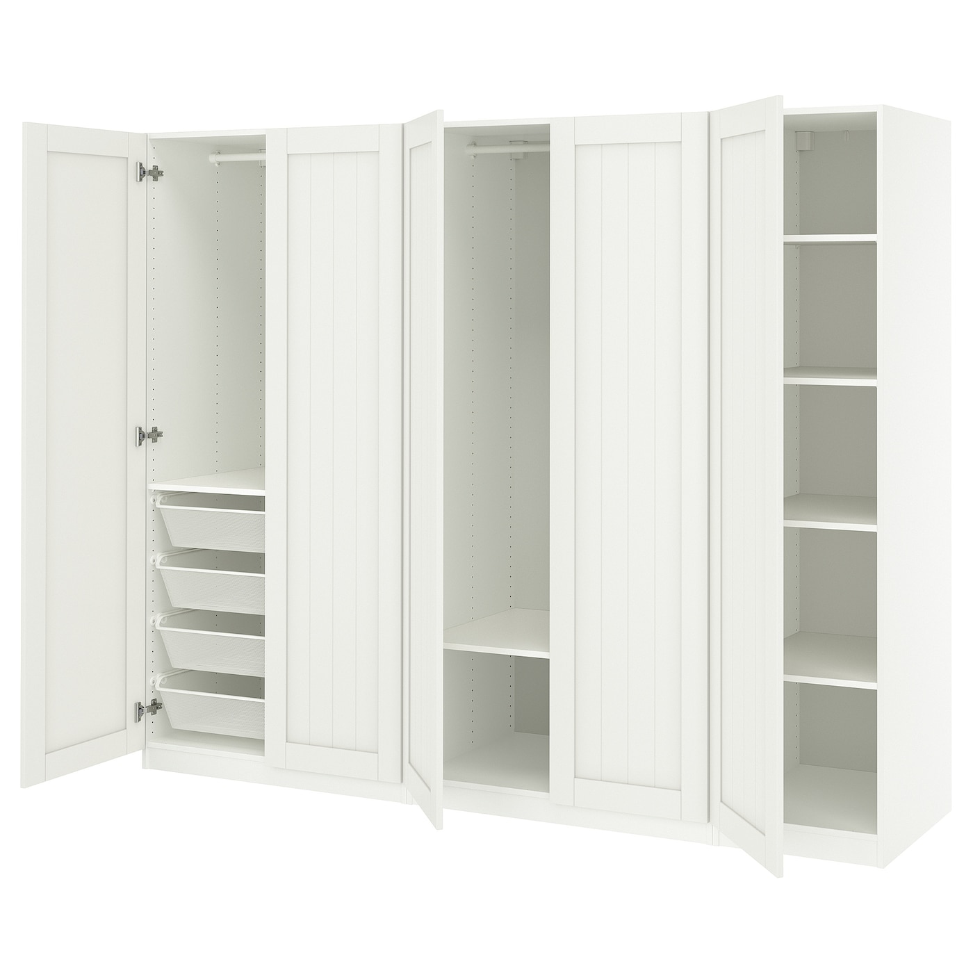 IKEA PAX / GULLABERG kombinacja szafy, biały/biały, 250x60x201 cm
