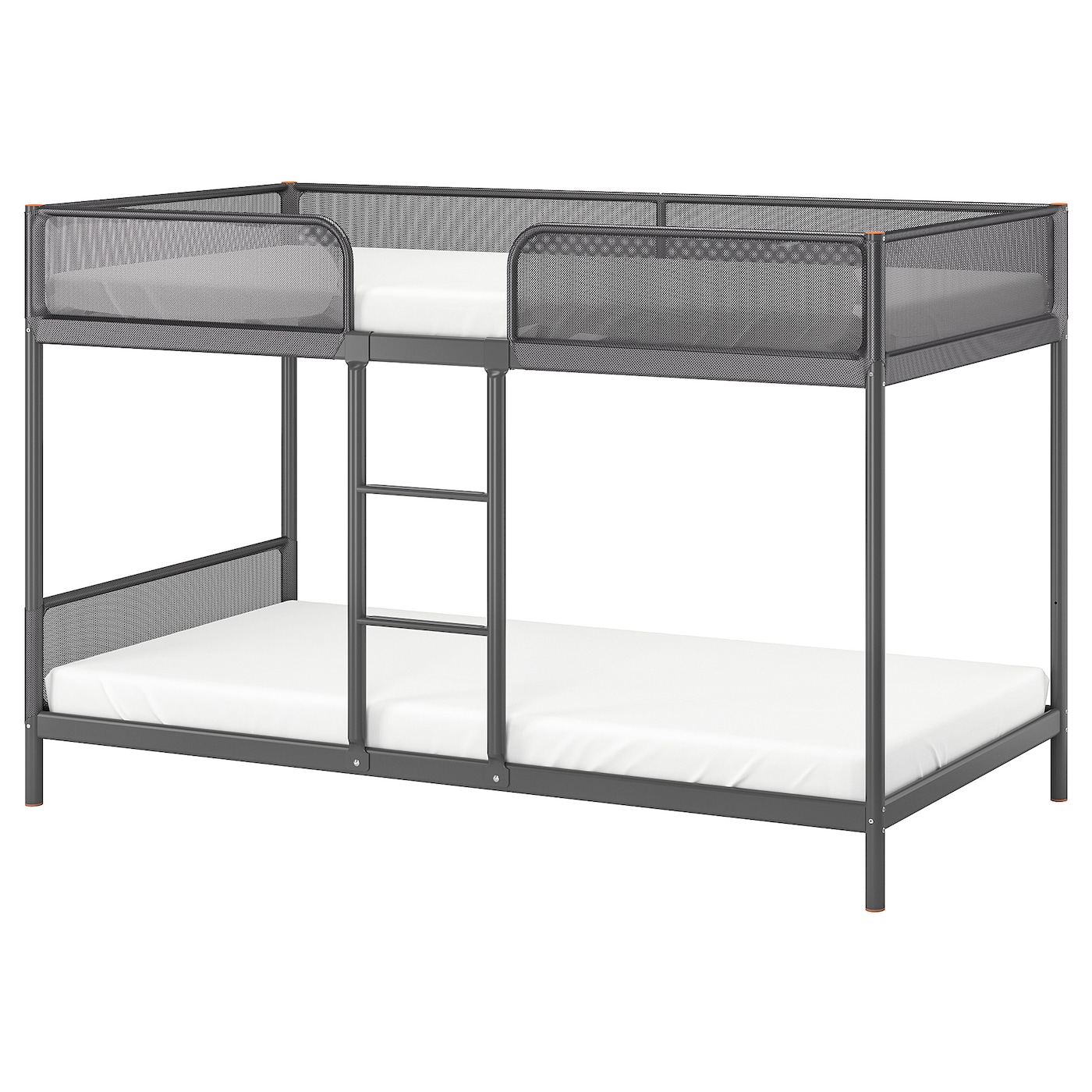 IKEA TUFFING rama łóżka piętrowego, ciemnoszary, 90x200 cm