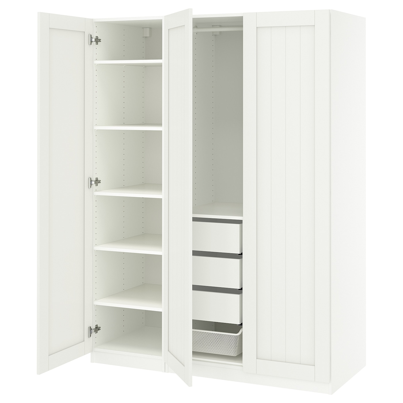 IKEA PAX / GULLABERG kombinacja szafy, biały/biały, 150x60x201 cm