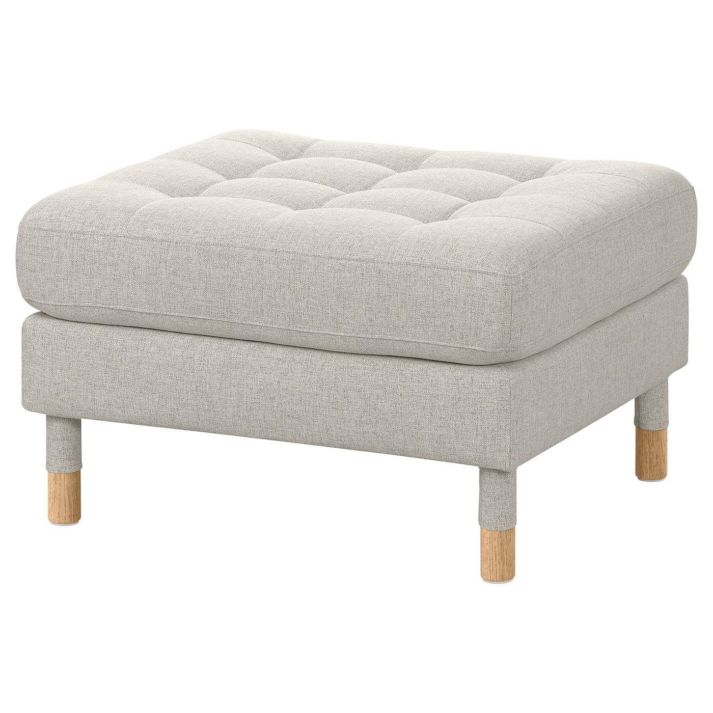 IKEA LANDSKRONA podnóżek, Gunnared beżowy/drewno, Wysokość: 44 cm