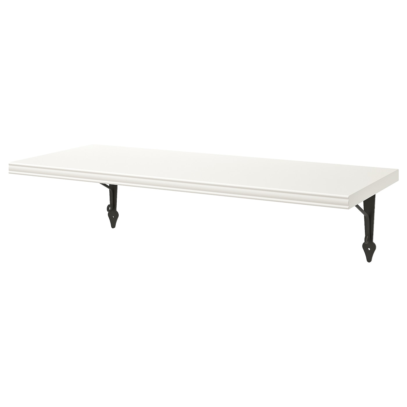 IKEA BERGSHULT / KROKSHULT półka ścienna, biały/antracyt, 80x30 cm