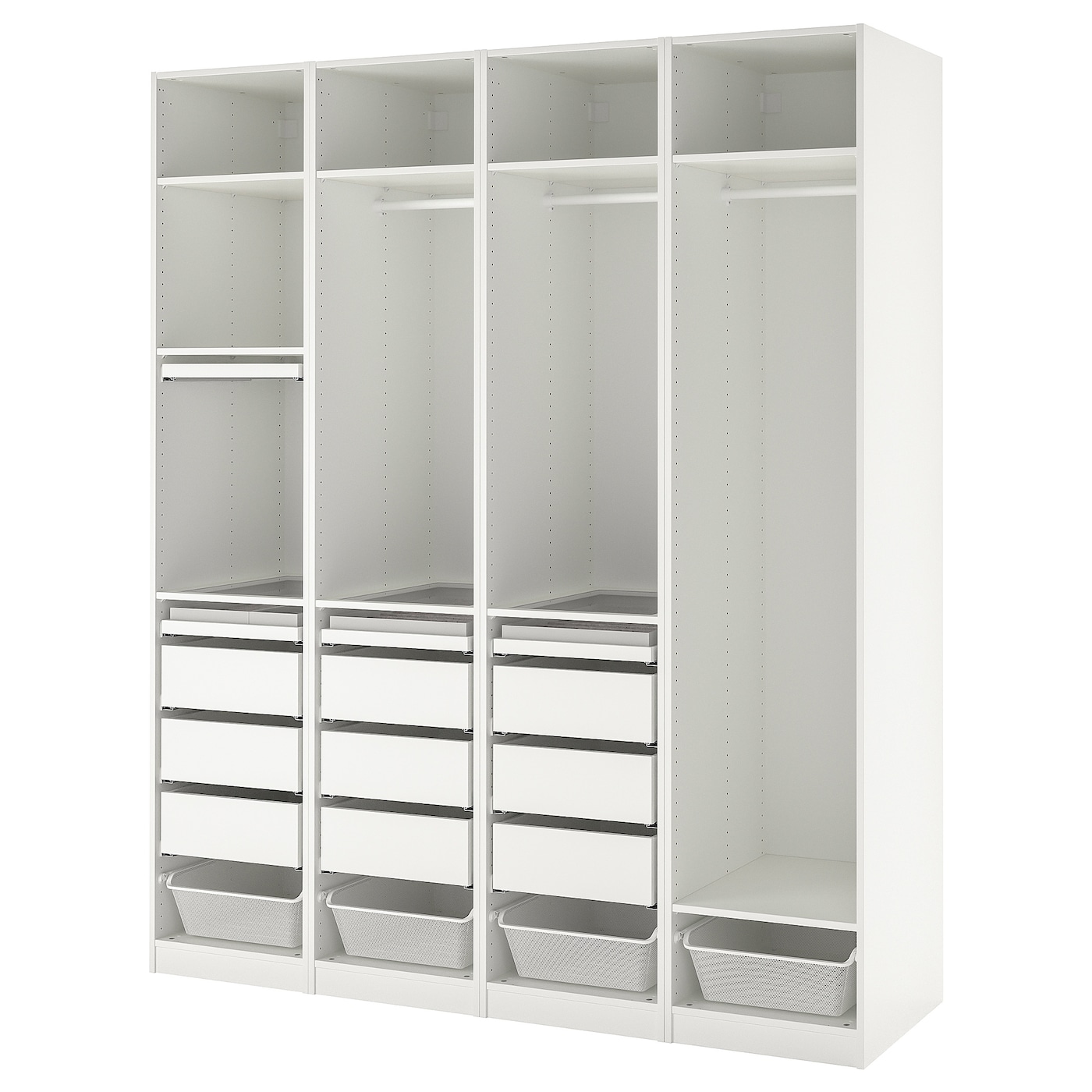 IKEA PAX kombinacja szafy, biały, 200x58x236 cm