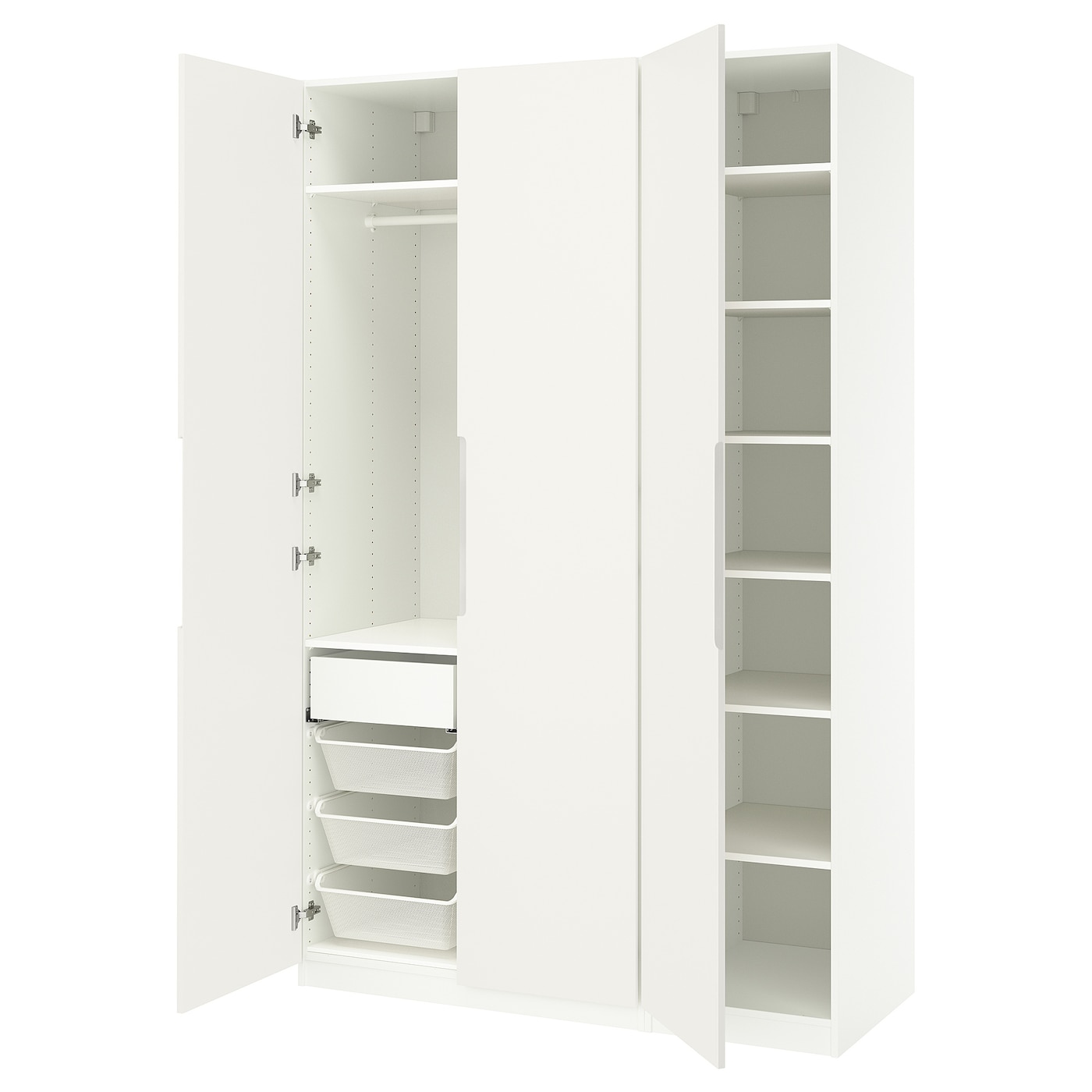 IKEA PAX / TONSTAD kombinacja szafy, biały/kremowy, 150x60x236 cm