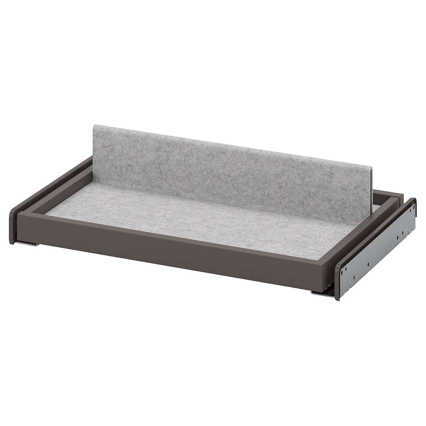 IKEA KOMPLEMENT wysuwana taca z wkładem na buty, ciemnoszary/jasnoszary, 50x35 cm