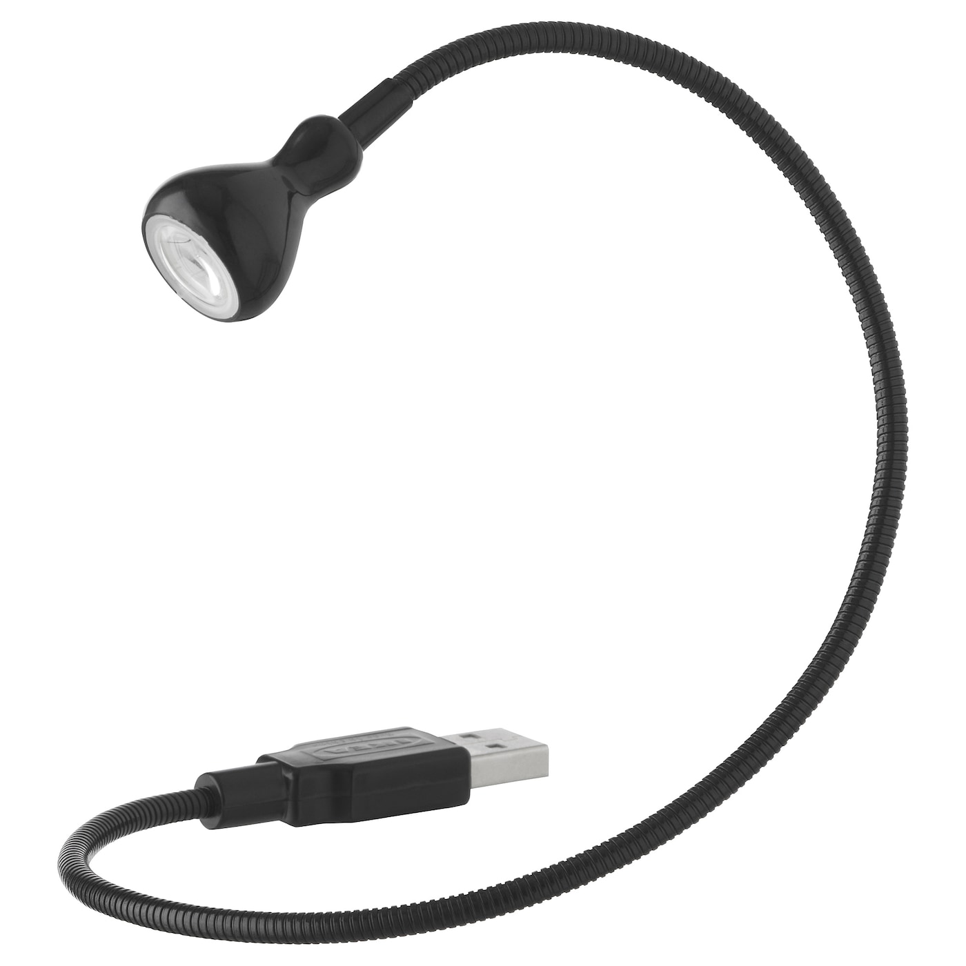 IKEA JANSJÖ lampa USB LED, czarny, 38 cm