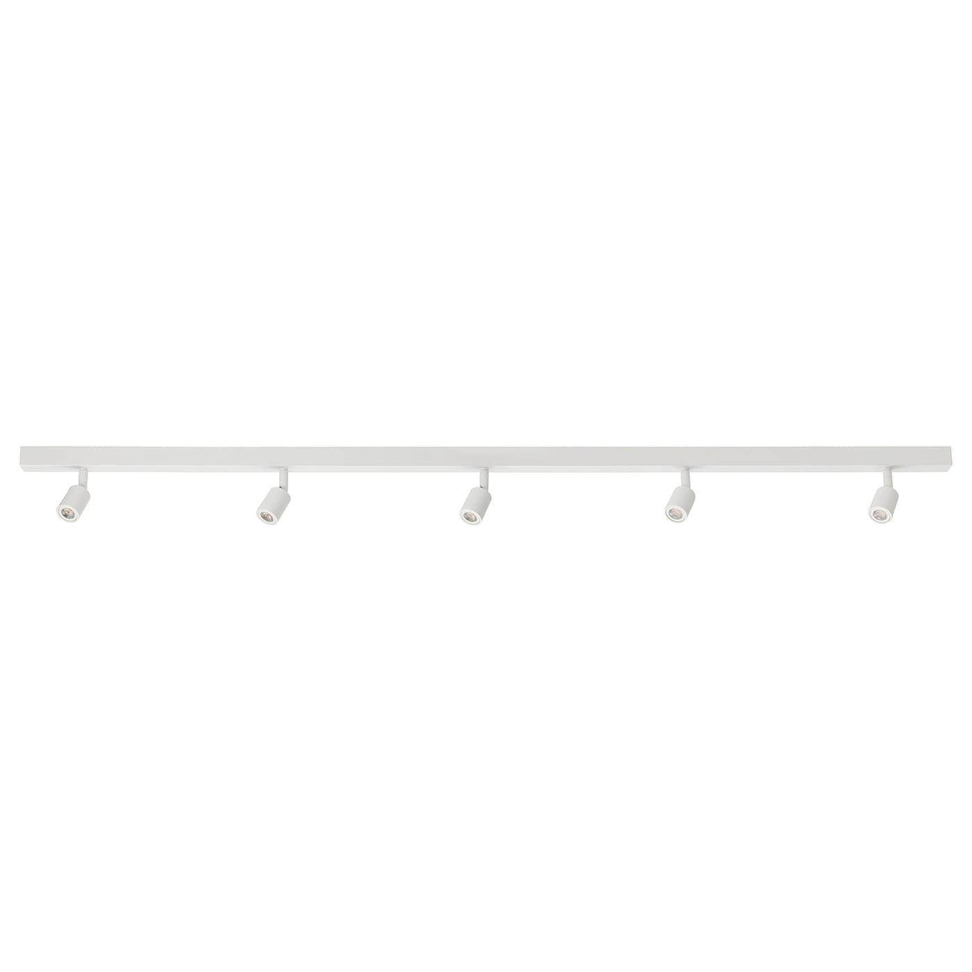IKEA BÄVE lampa sufitowa LED, 5 reflektorów, biały, Strumień światła: 1350 lm