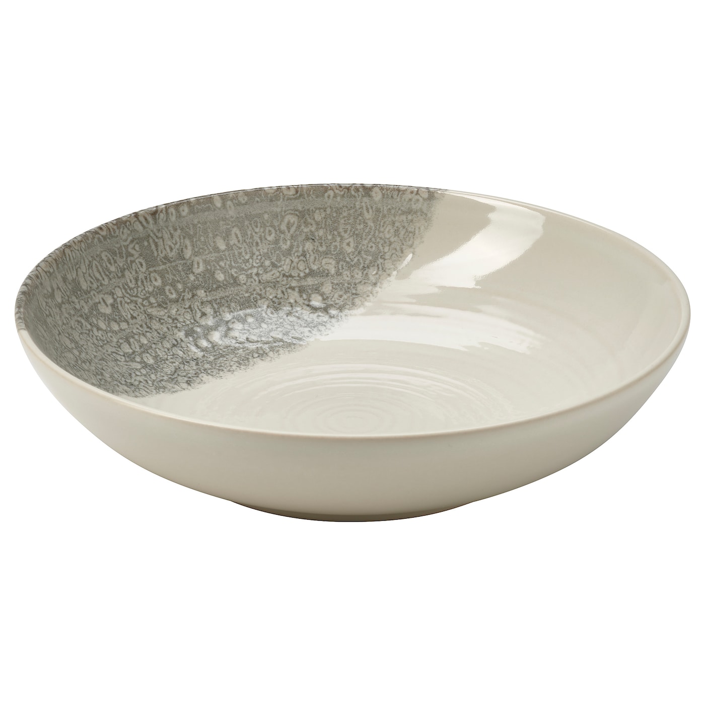IKEA KRUSTISTEL talerz głęboki, wzór/szary, 19 cm