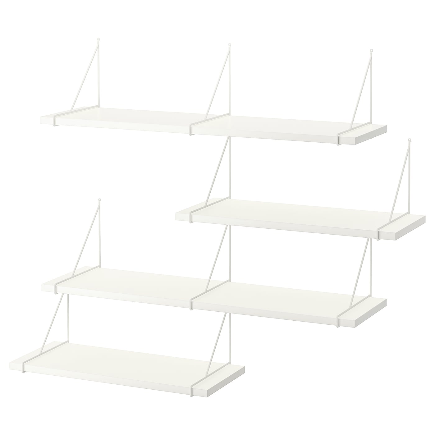 IKEA BERGSHULT / PERSHULT półka ścienna kombinacja, biały/biały