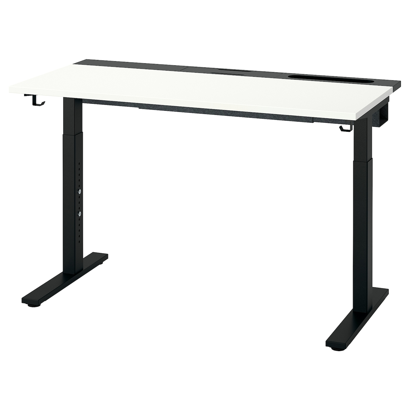 IKEA MITTZON biurko, biały/czarny, 120x60 cm