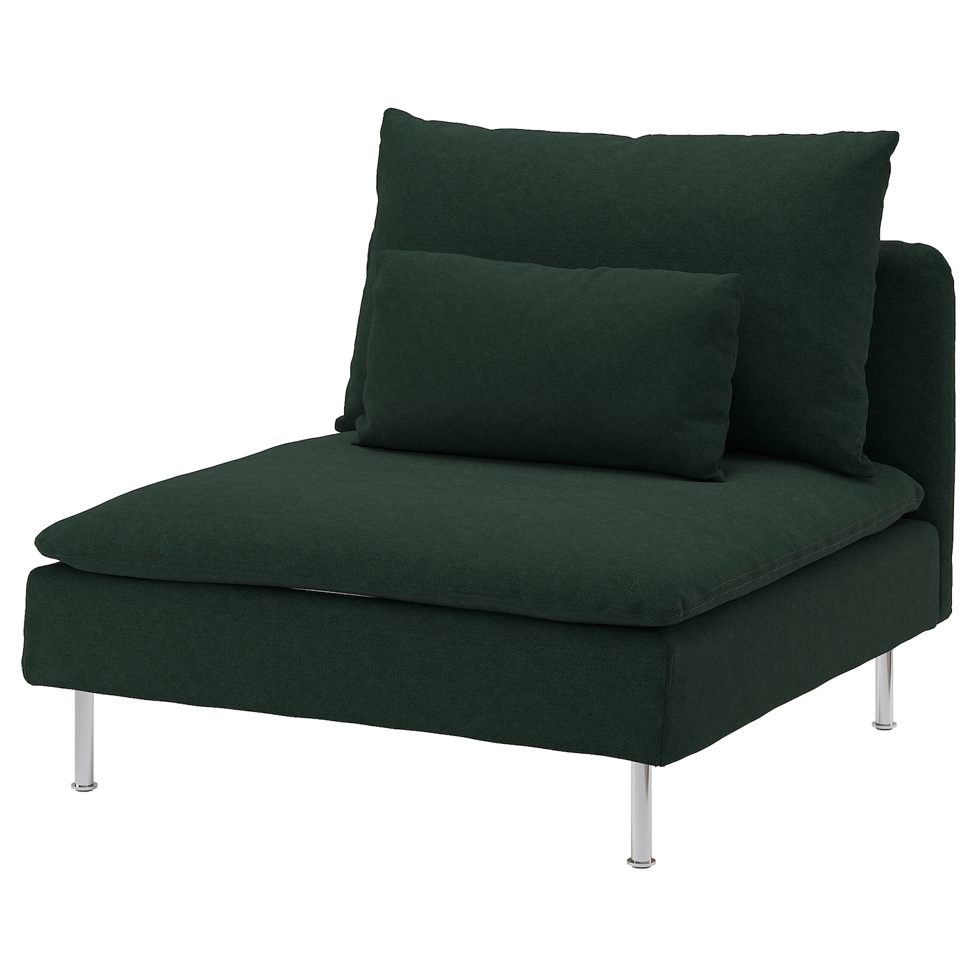 IKEA SÖDERHAMN sekcja 1-osobowa, Tallmyra ciemnozielony, Szerokość: 93 cm