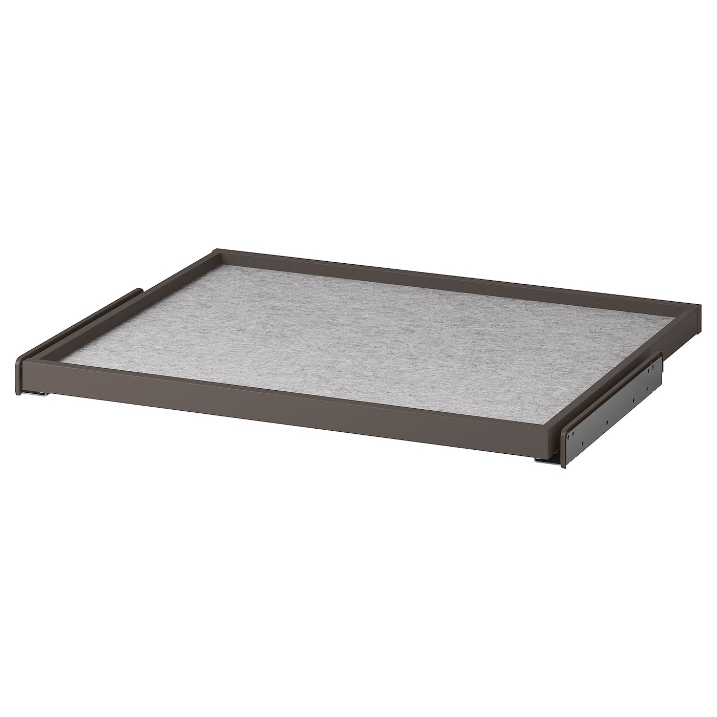 IKEA KOMPLEMENT wysuwana taca z matą do szuflady, ciemnoszary/jasnoszary, 75x58 cm