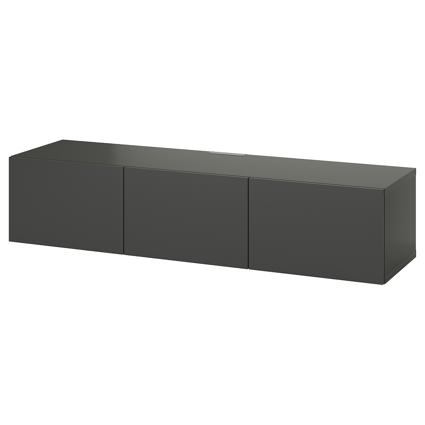 IKEA BESTÅ ława TV z drzwiami, ciemnoszary/Lappviken ciemnoszary, 180x42x38 cm