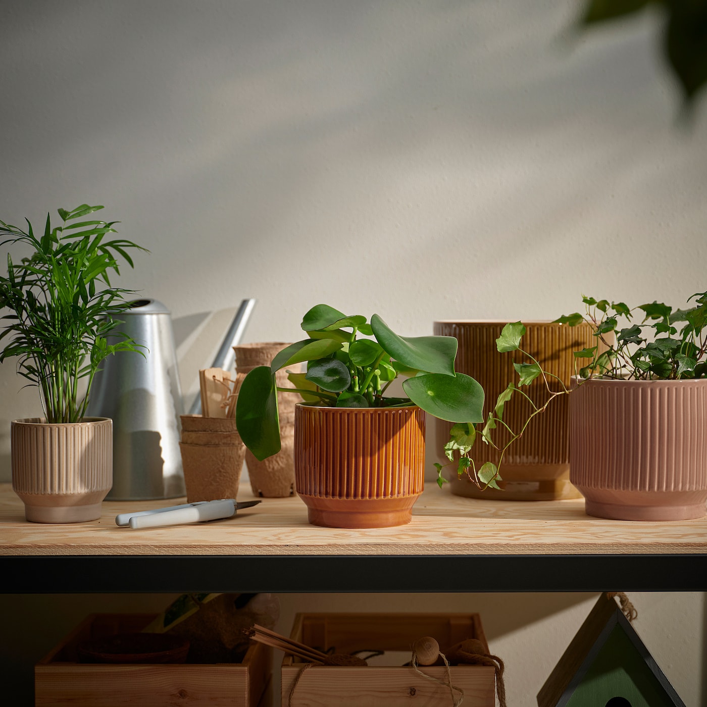IKEA HONUNGSPALM Osłonka doniczki, do wewnątrz/na zewnątrz/beżowy, 9 cm