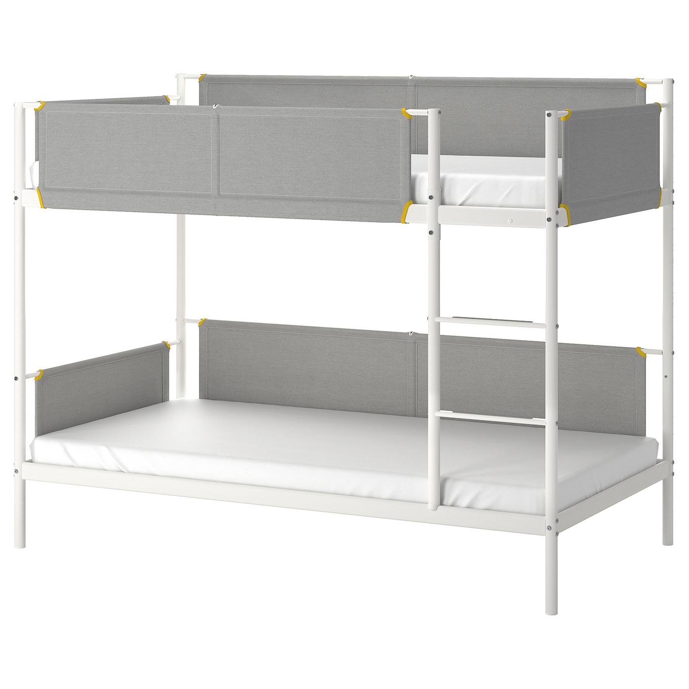 IKEA VITVAL rama łóżka piętrowego, biały/jasnoszary, 90x200 cm
