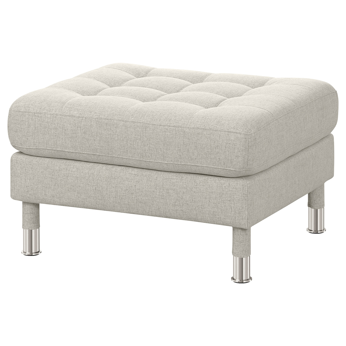 IKEA LANDSKRONA podnóżek, Gunnared beżowy/metal, Wysokość: 44 cm