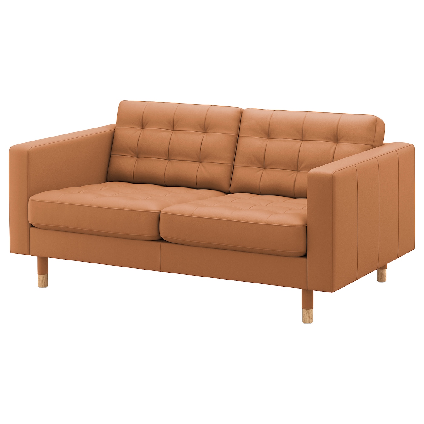 IKEA LANDSKRONA sofa 2-osobowa, Grann/Bomstad złoto-brązowy/drewno, Szerokość: 164 cm