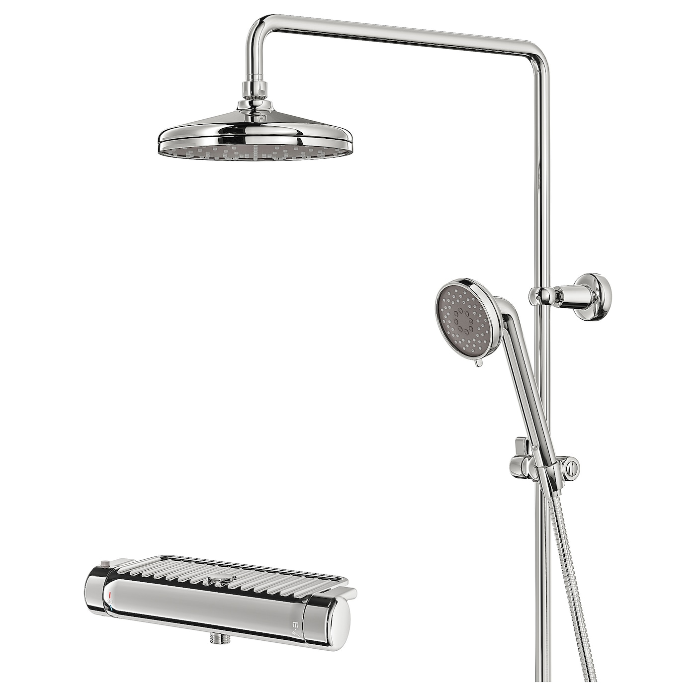 IKEA VOXNAN zest prysz z mieszaczem termostat, chrom, Rozstaw otworów: 150 mm